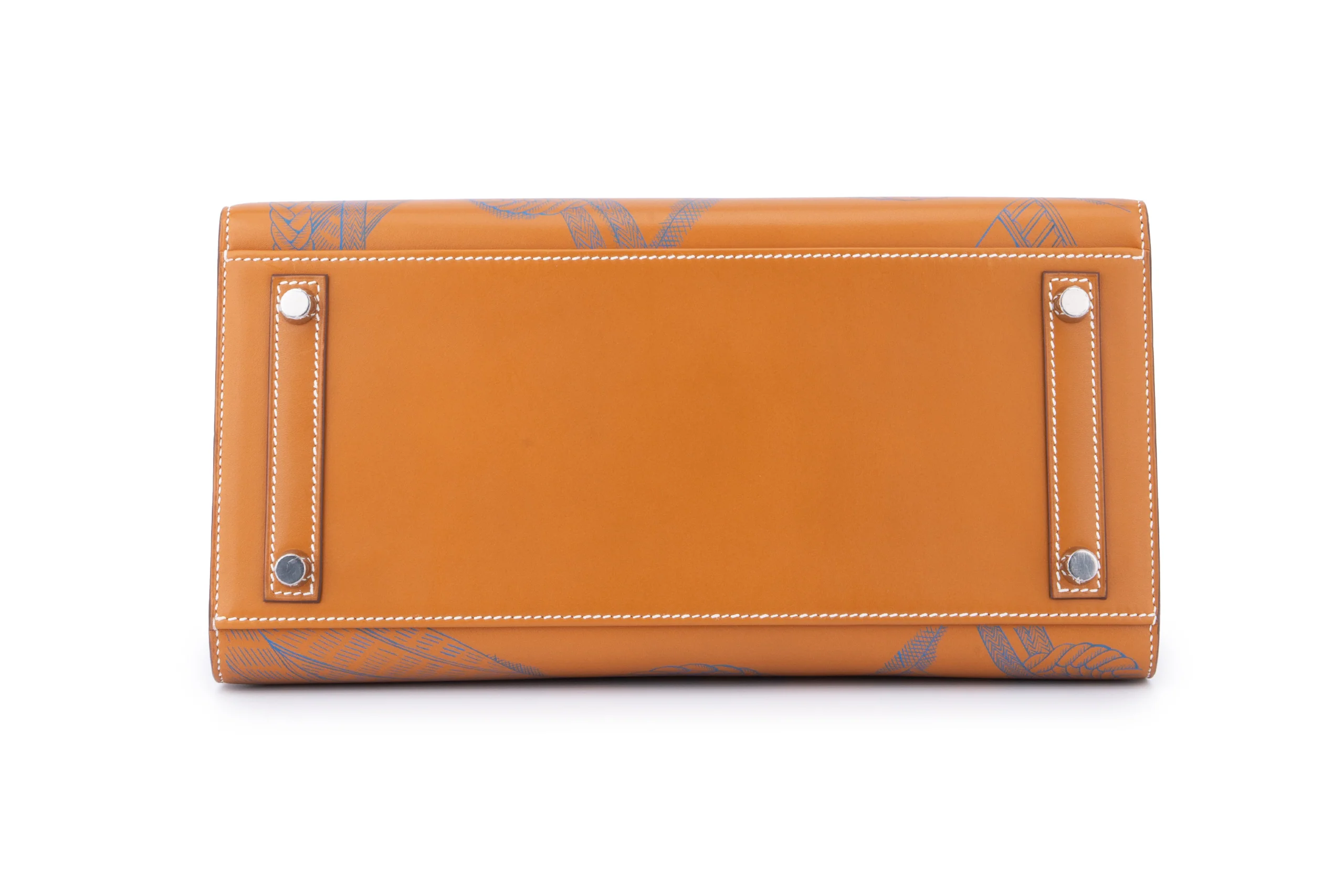 Hermès  Birkin 30 Veau Buttler / Zouves Dragon	Naturel / Bleu Zanzibar PHW - Image 7