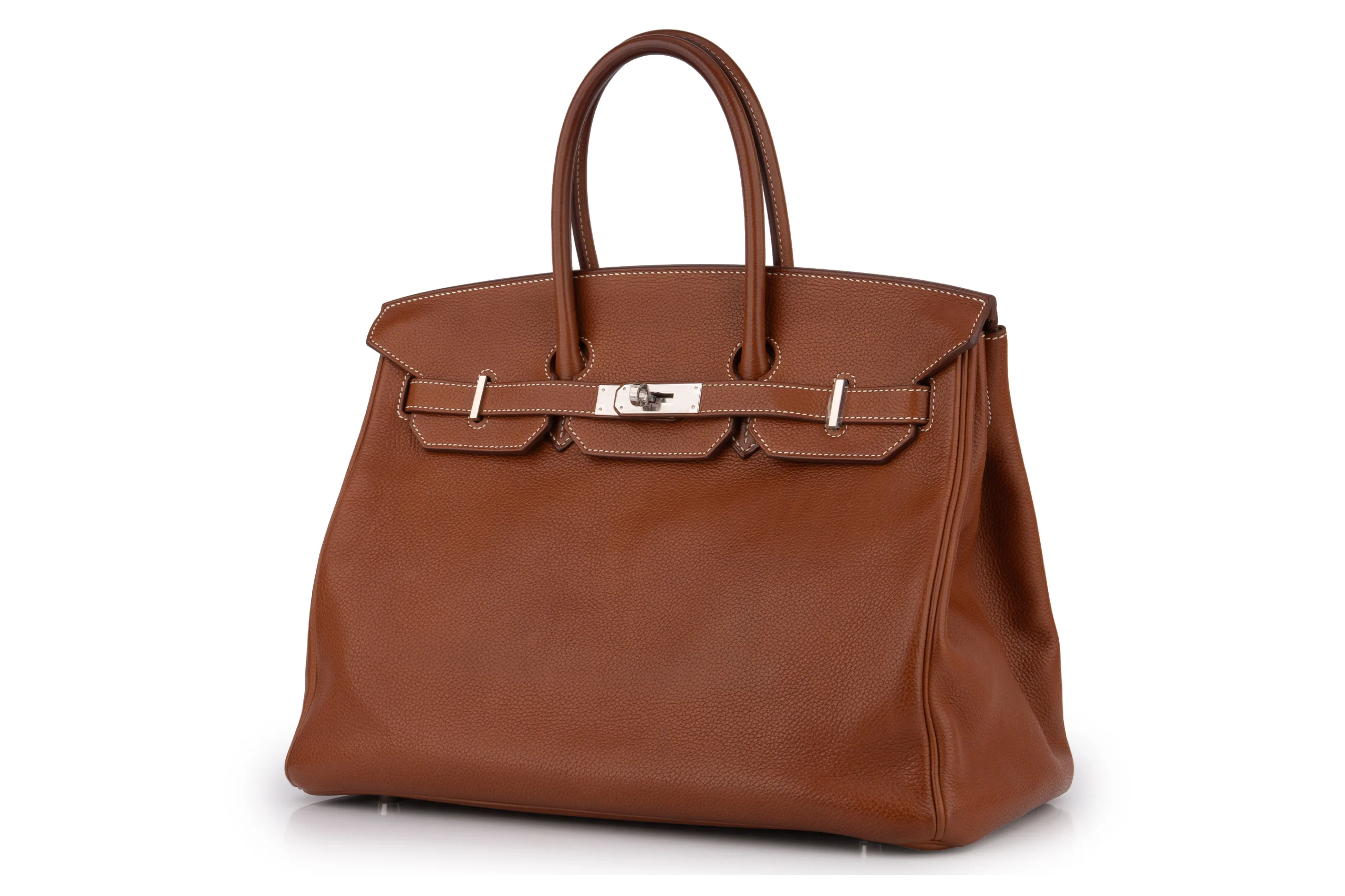 Hermès Birkin 35 		Barenia 	Gold 	PHW - Image 2