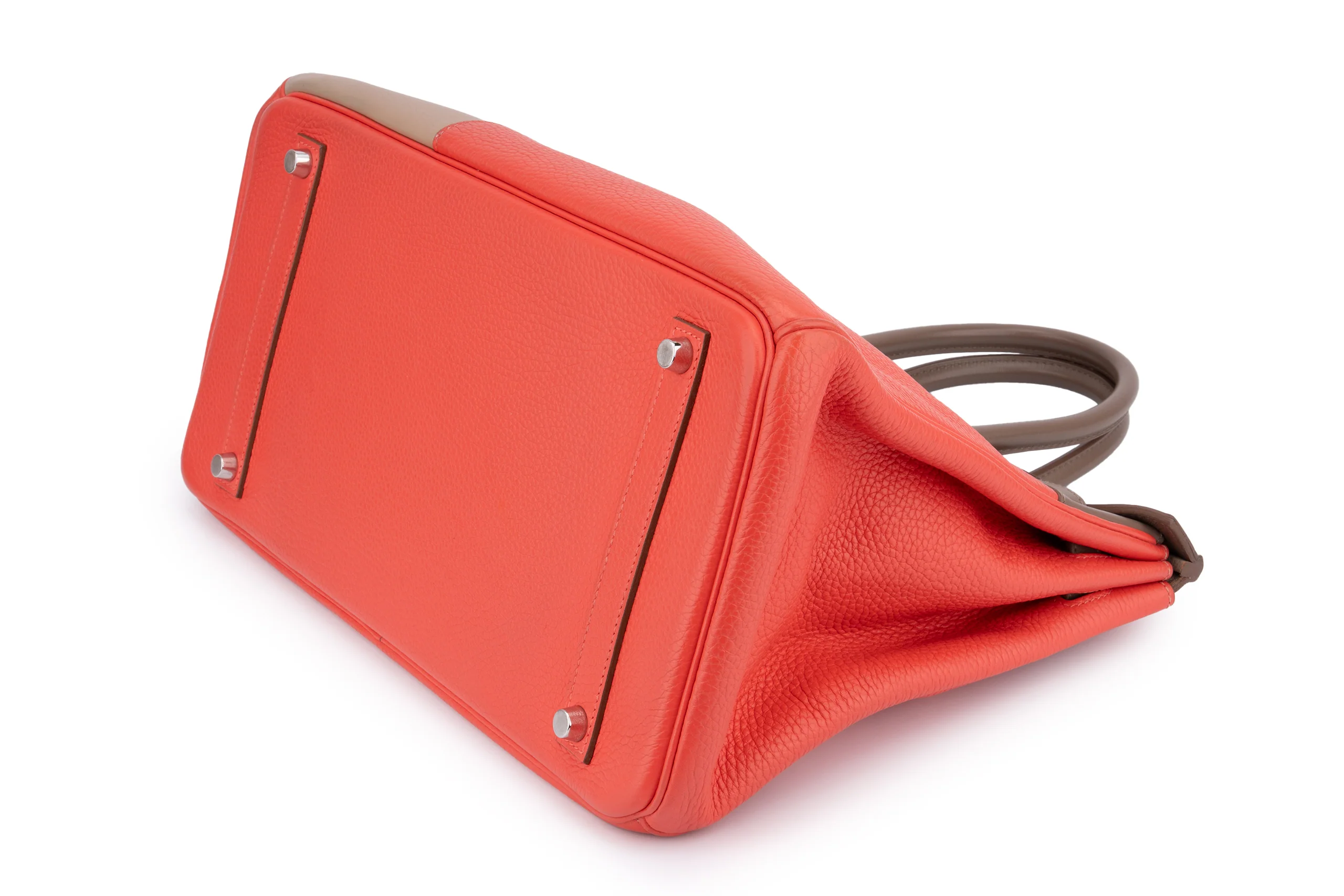 Hermès Birkin 35 	Cascade	Swift And Clemence / Tri Colour	Argile/Gris Etain/Rose Jaipur	PHW - Image 10