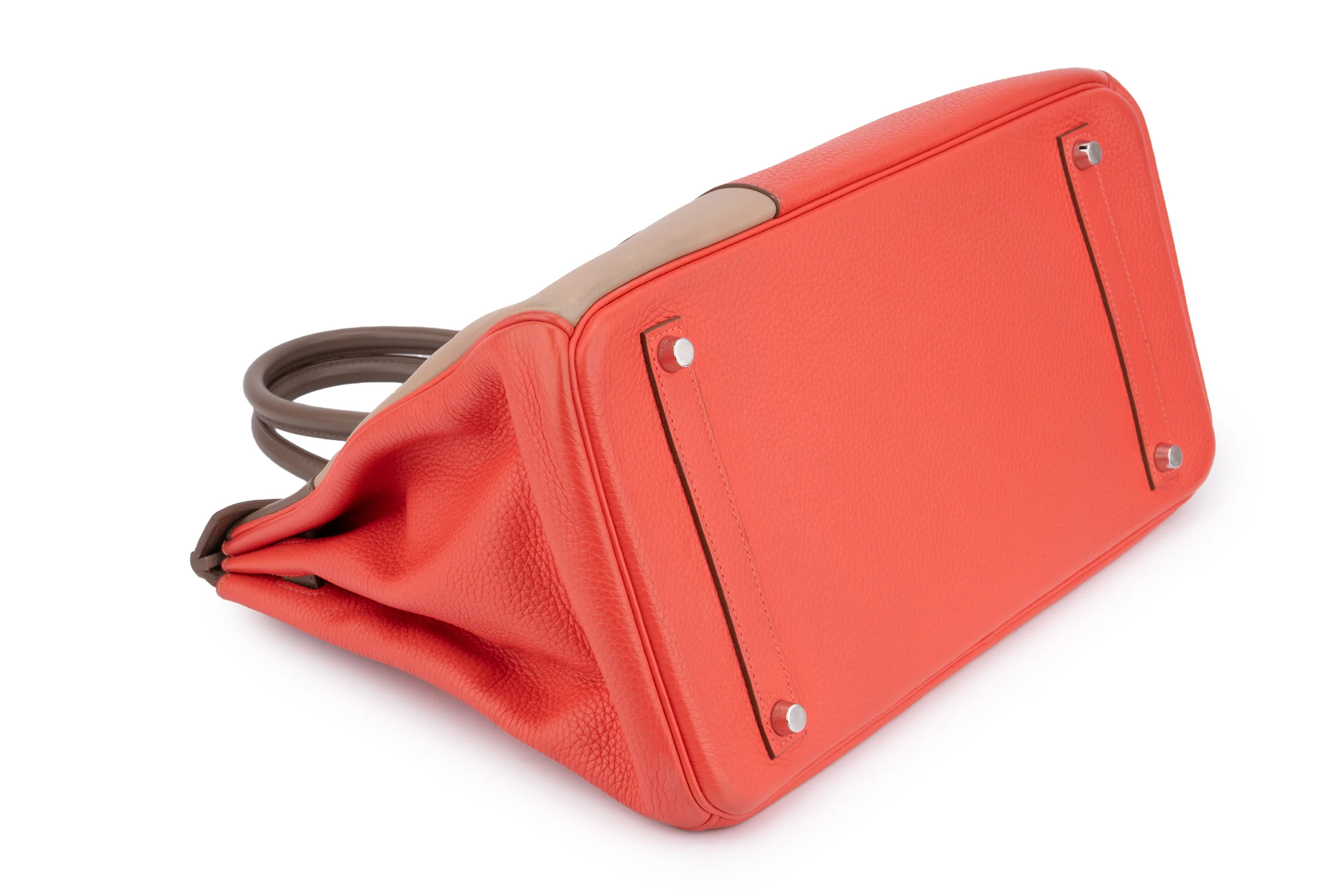 Hermès Birkin 35 	Cascade	Swift And Clemence / Tri Colour	Argile/Gris Etain/Rose Jaipur	PHW - Image 11