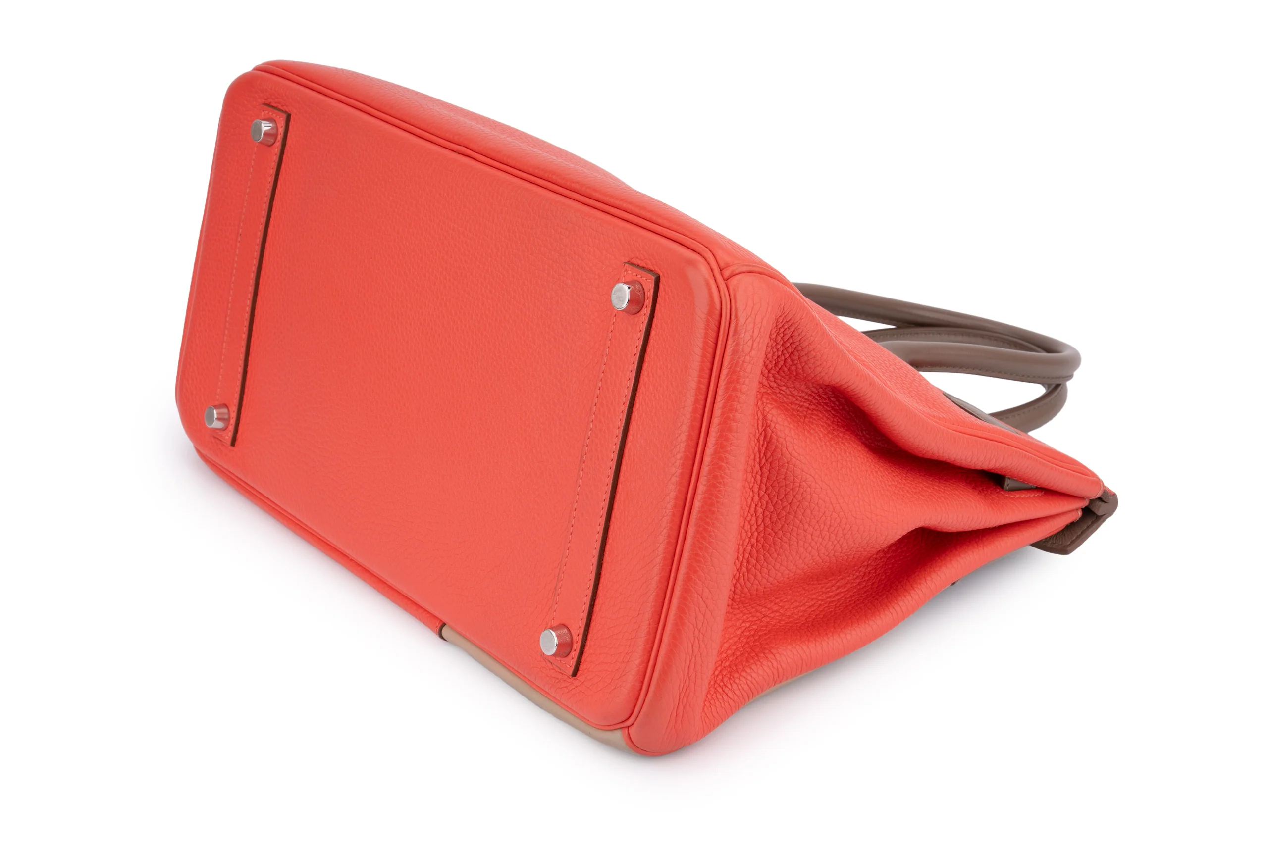 Hermès Birkin 35 	Cascade	Swift And Clemence / Tri Colour	Argile/Gris Etain/Rose Jaipur	PHW - Image 12