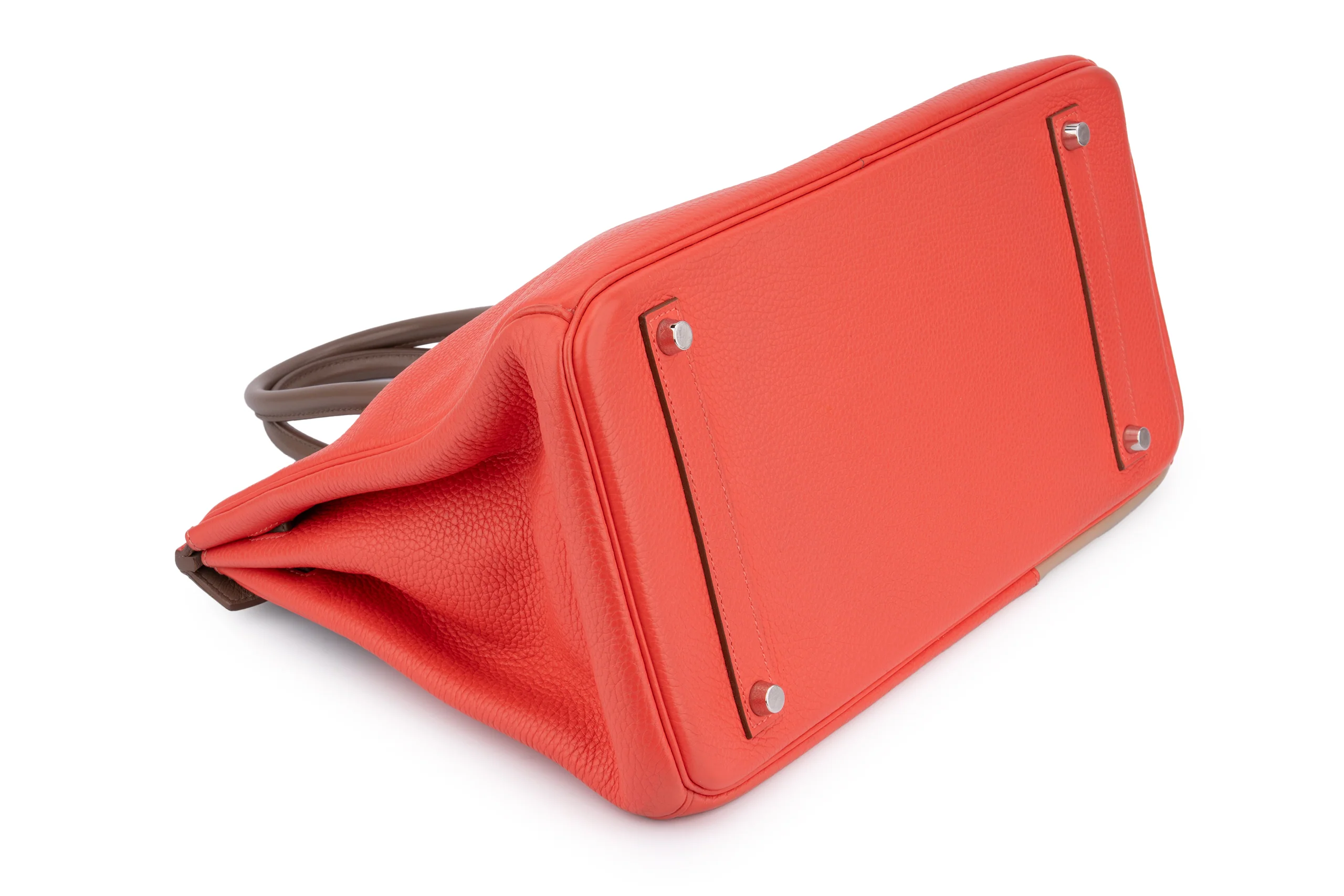 Hermès Birkin 35 	Cascade	Swift And Clemence / Tri Colour	Argile/Gris Etain/Rose Jaipur	PHW - Image 13