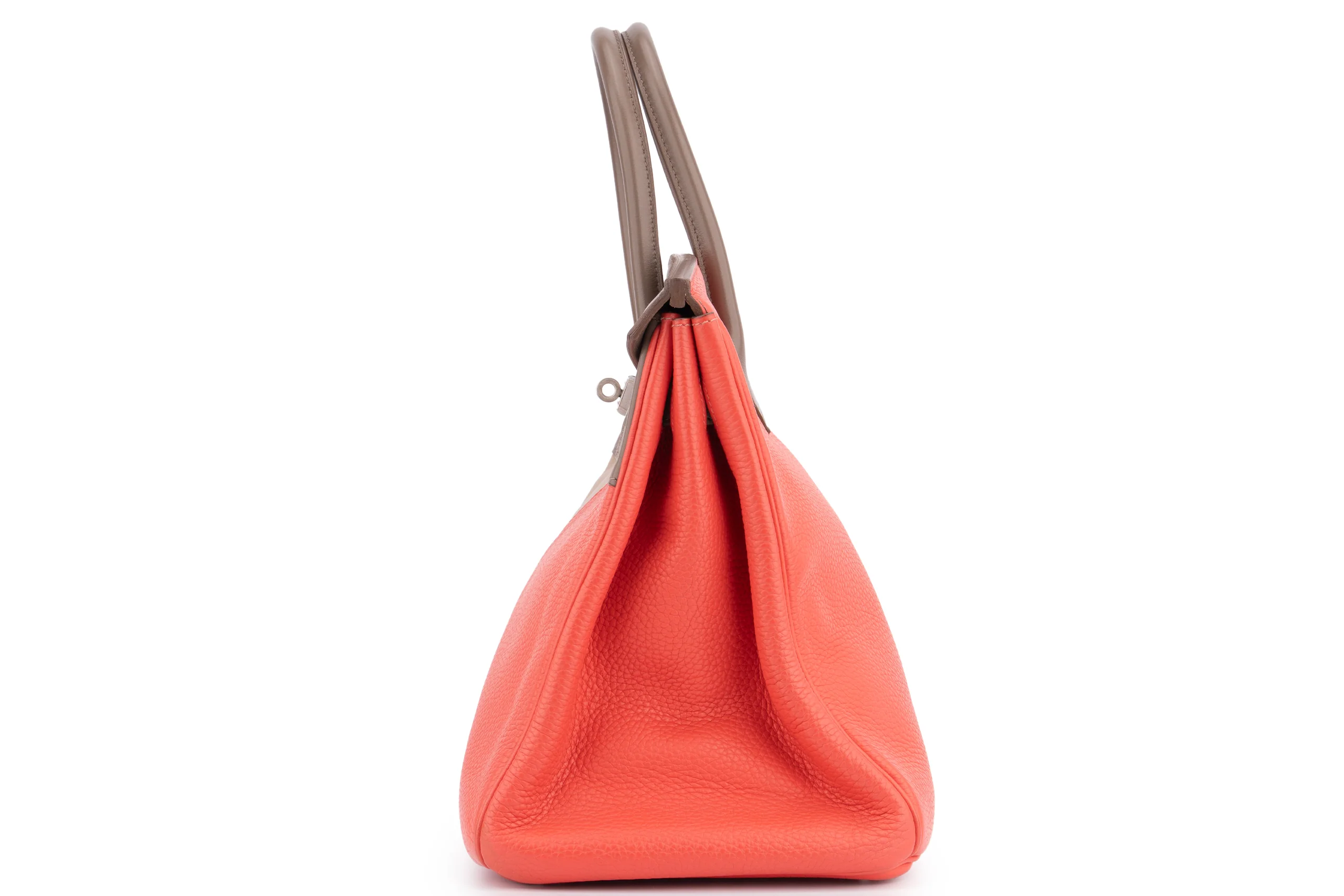 Hermès Birkin 35 	Cascade	Swift And Clemence / Tri Colour	Argile/Gris Etain/Rose Jaipur	PHW - Image 3