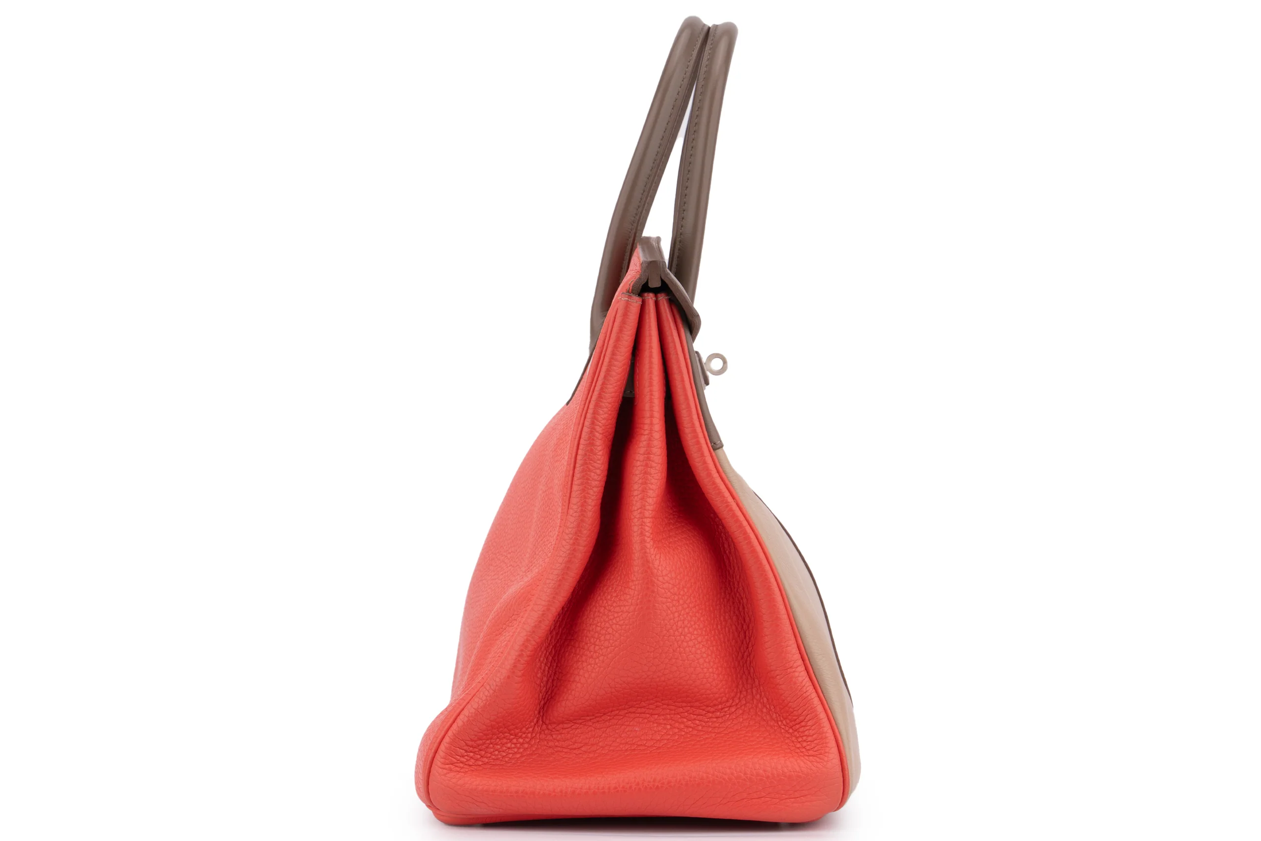 Hermès Birkin 35 	Cascade	Swift And Clemence / Tri Colour	Argile/Gris Etain/Rose Jaipur	PHW - Image 5