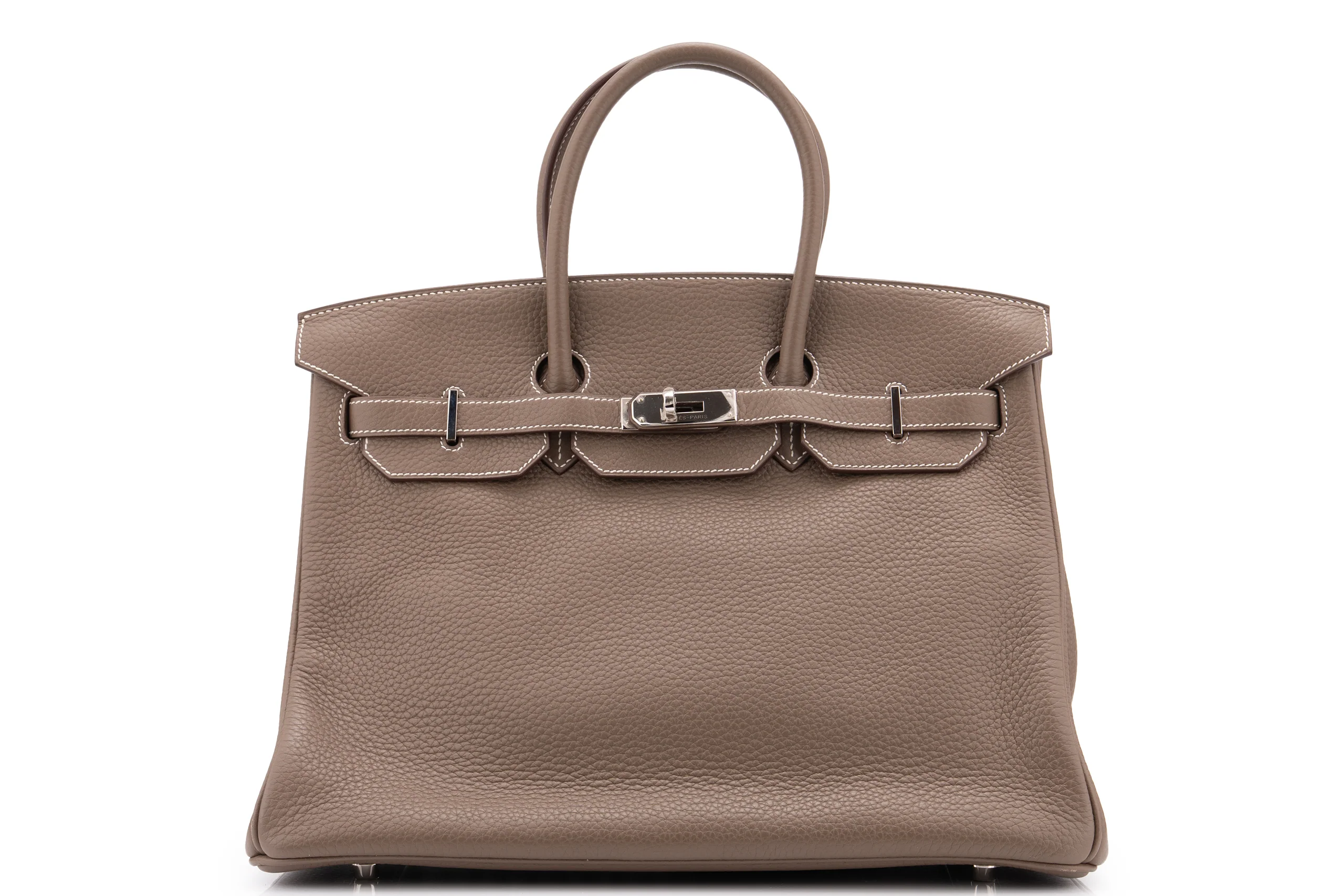 Hermès Birkin 35 		Clemence	Etoupe	PHW