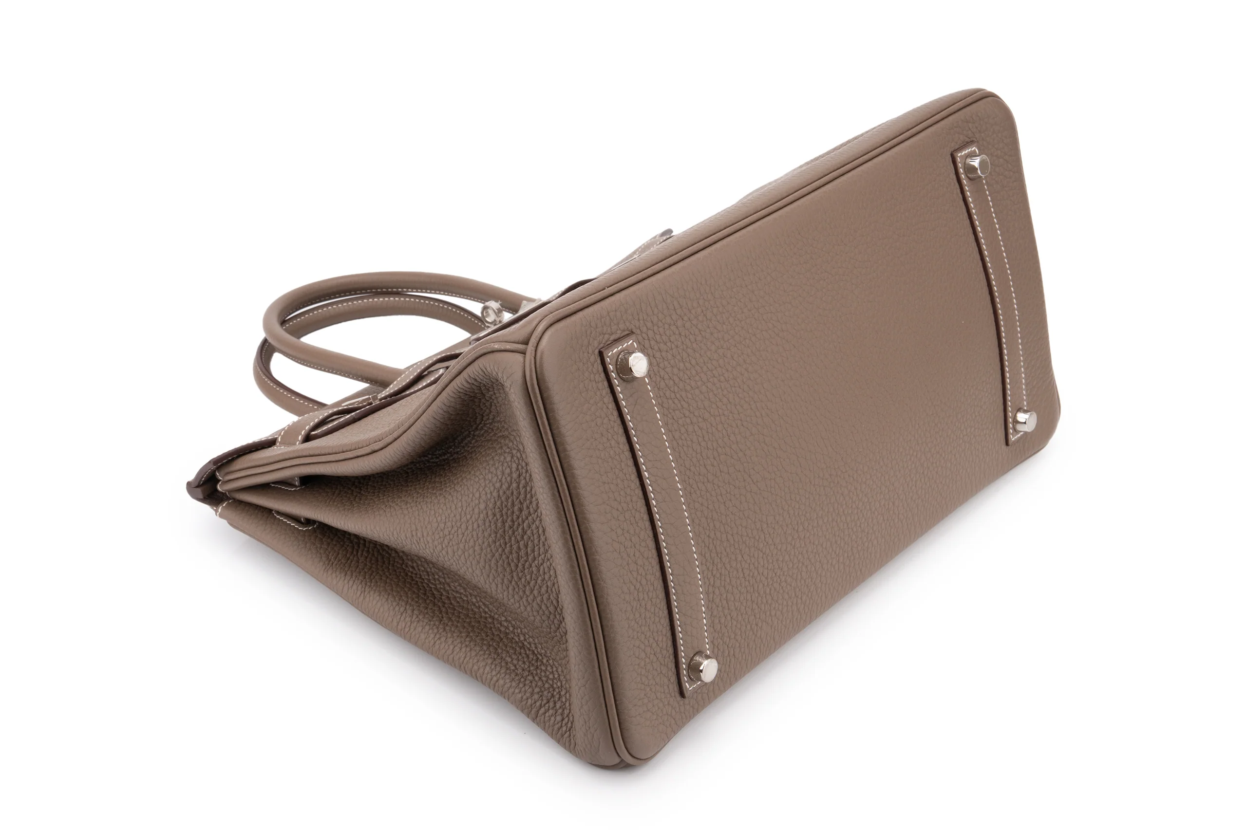 Hermès Birkin 35 		Clemence	Etoupe	PHW - Image 11