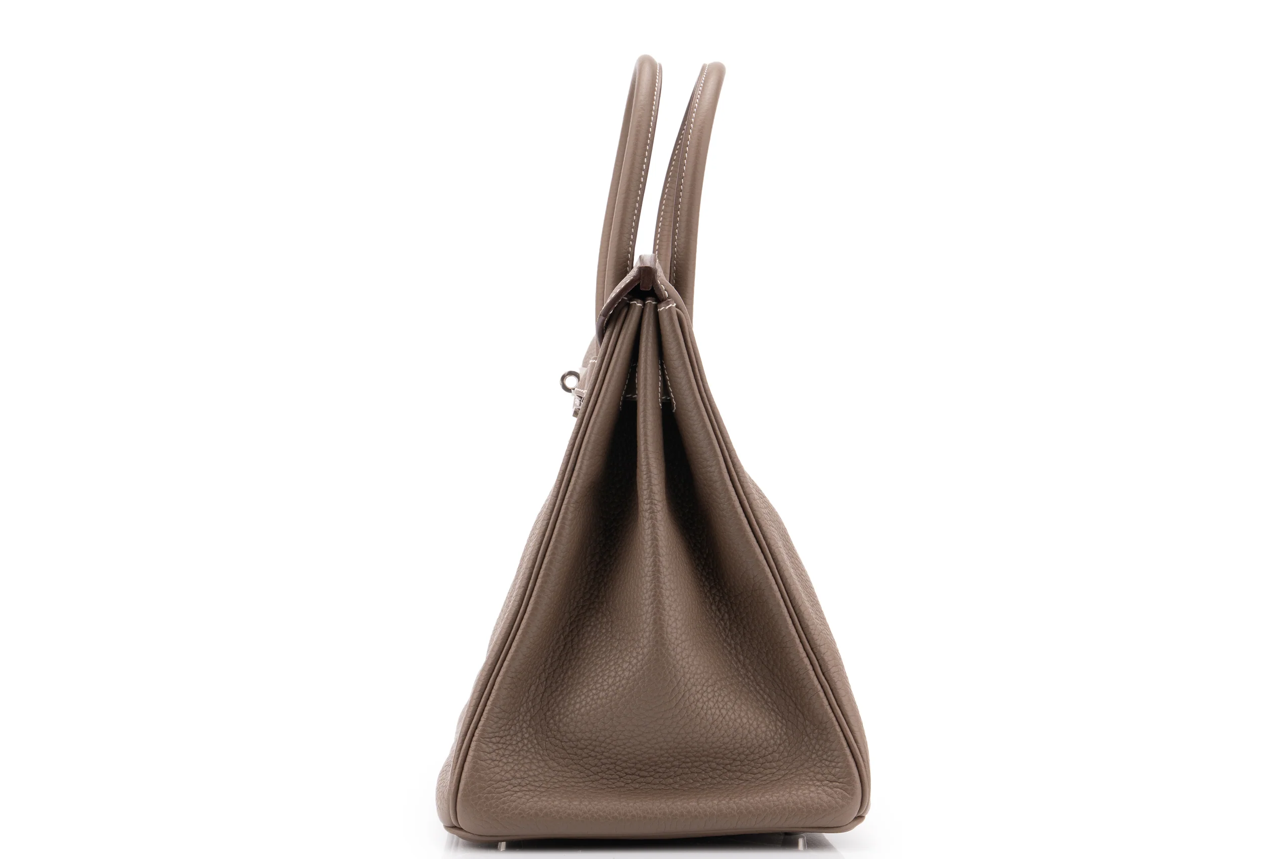 Hermès Birkin 35 		Clemence	Etoupe	PHW - Image 3