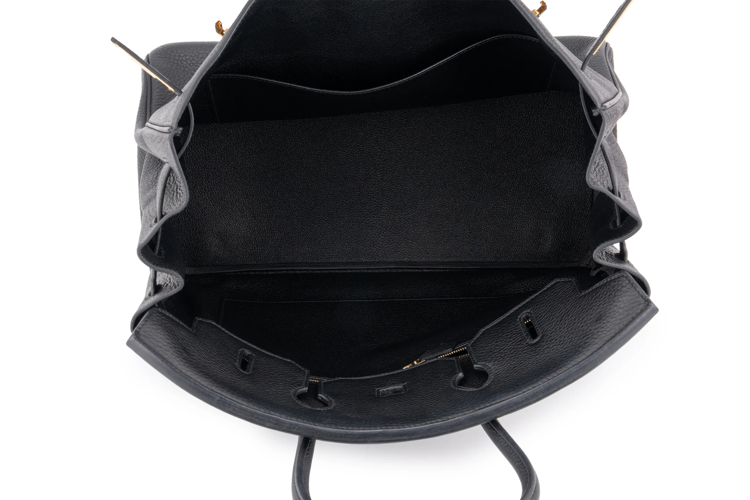 Hermès Birkin 35 		Clemence 	Noir 	GHW - Image 9