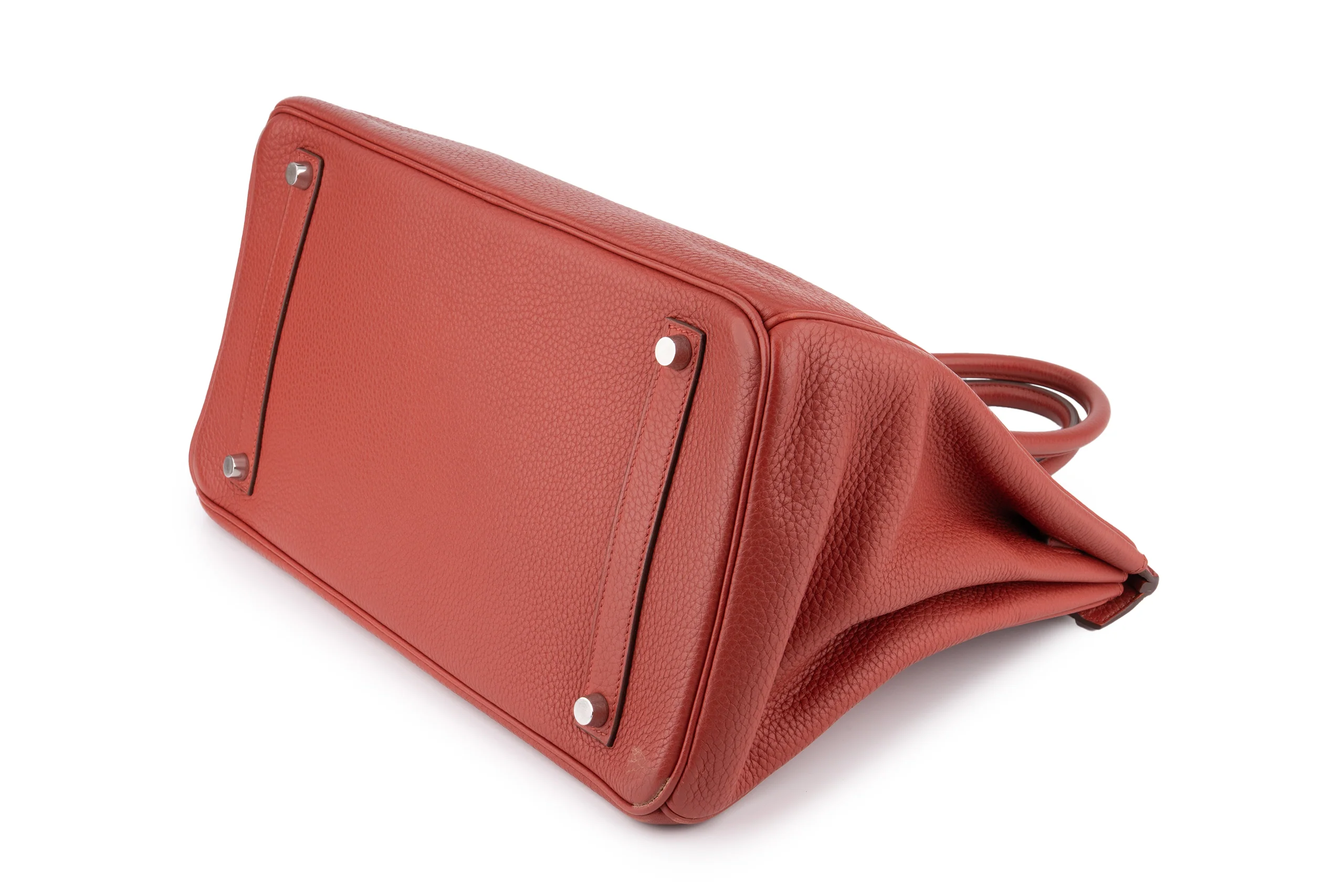 Hermès Birkin 35 		Clemence	Rouge Venitien	PHW - Image 12