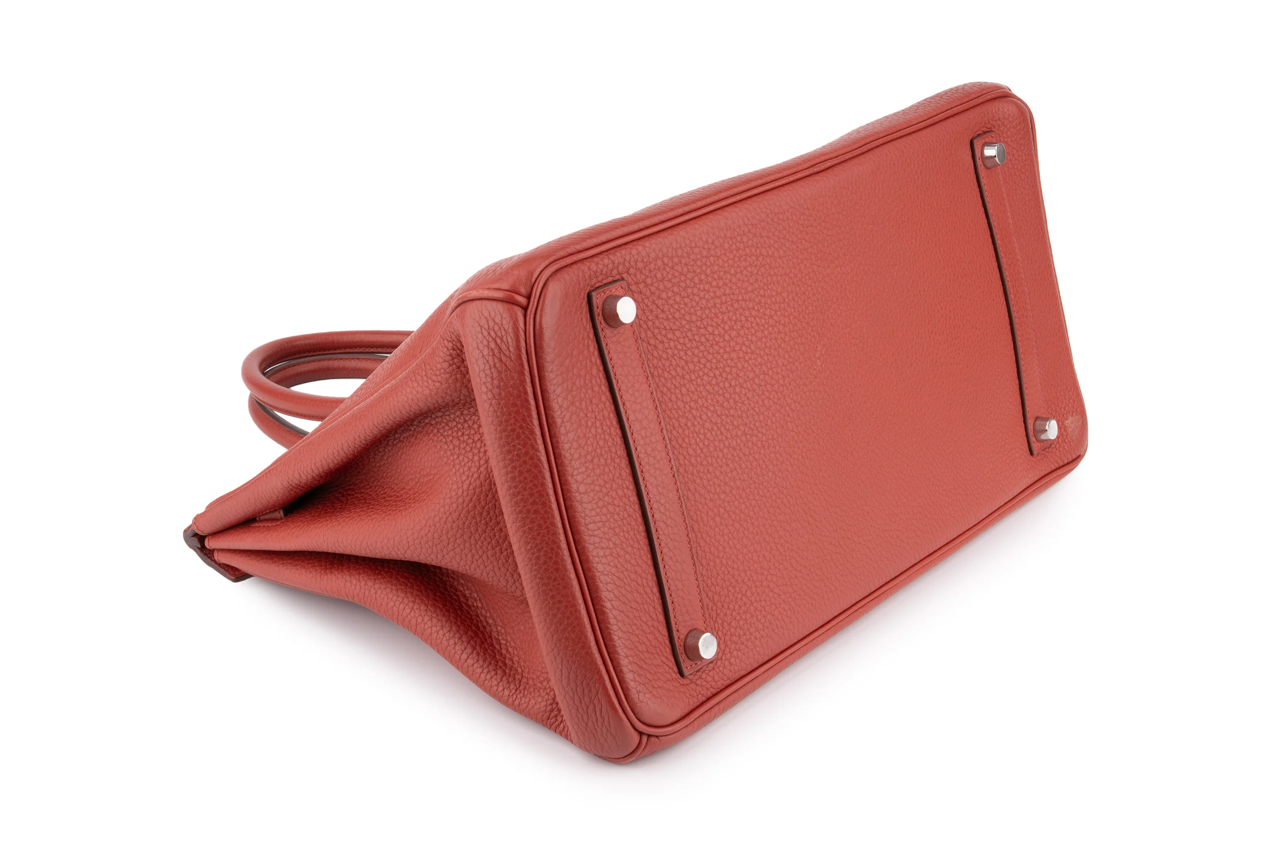 Hermès Birkin 35 		Clemence	Rouge Venitien	PHW - Image 13