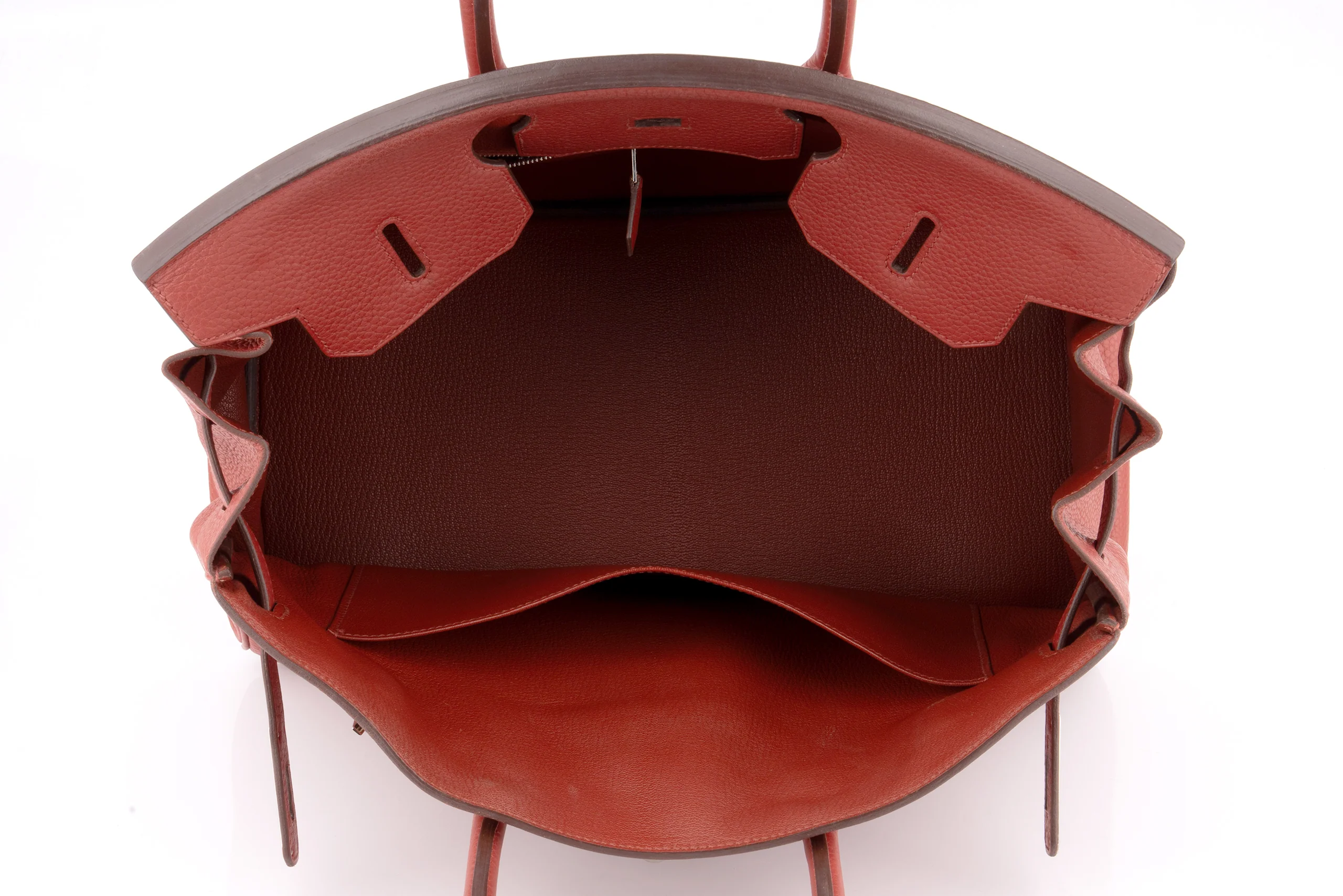 Hermès Birkin 35 		Clemence	Rouge Venitien	PHW - Image 9