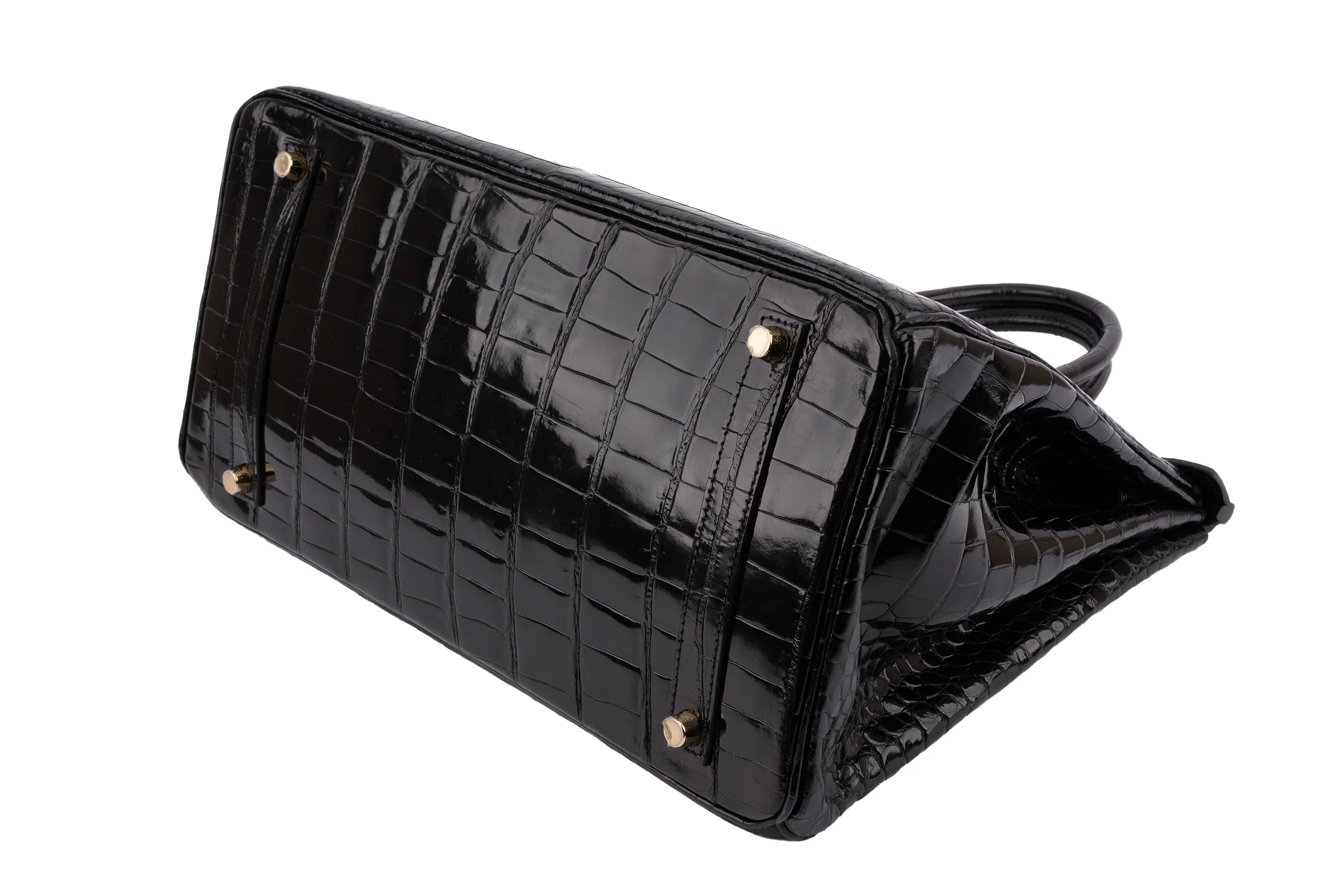 Hermès Birkin 35 	Exotic	Lisse Porosus	Noir	GHW - Image 10