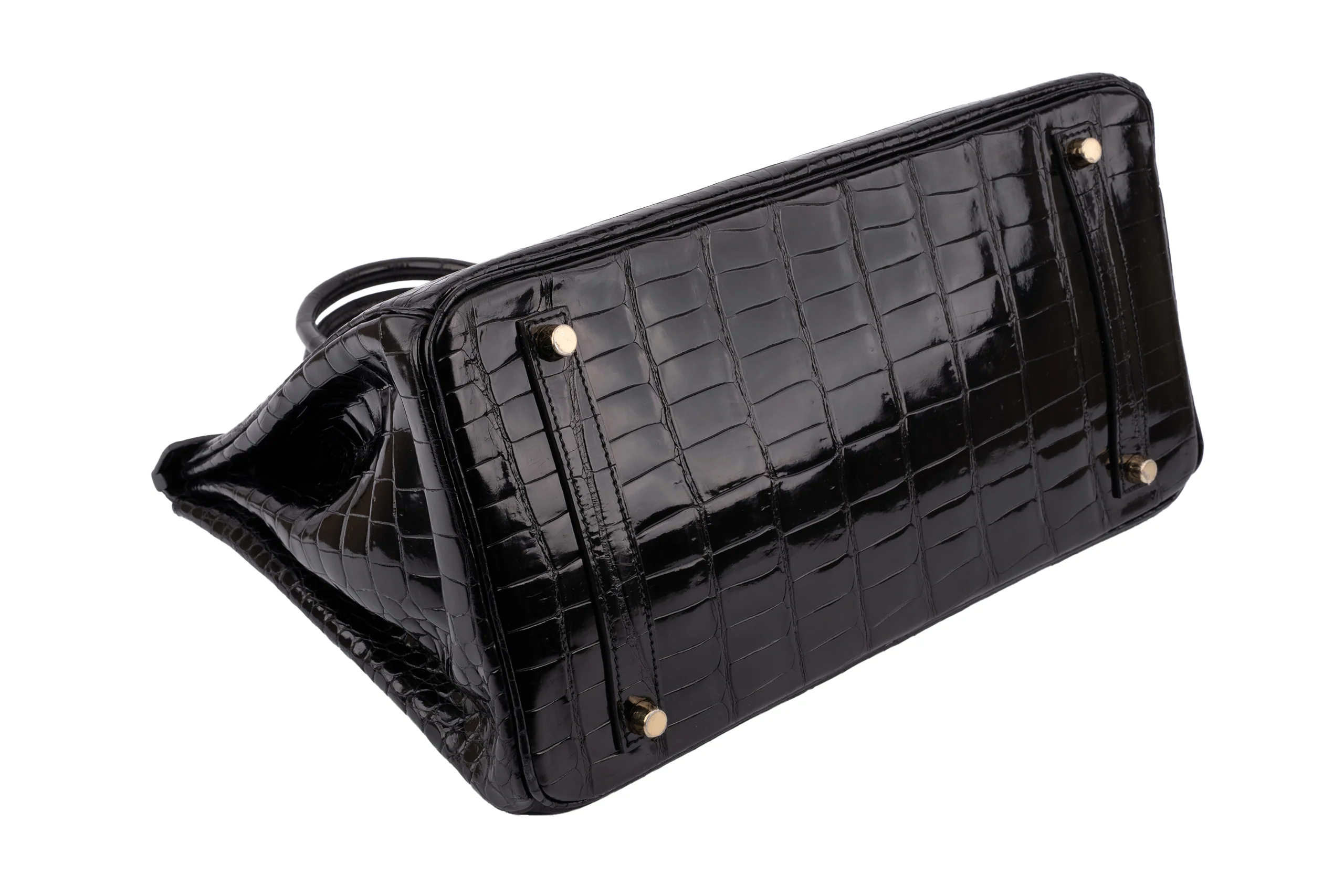 Hermès Birkin 35 	Exotic	Lisse Porosus	Noir	GHW - Image 11