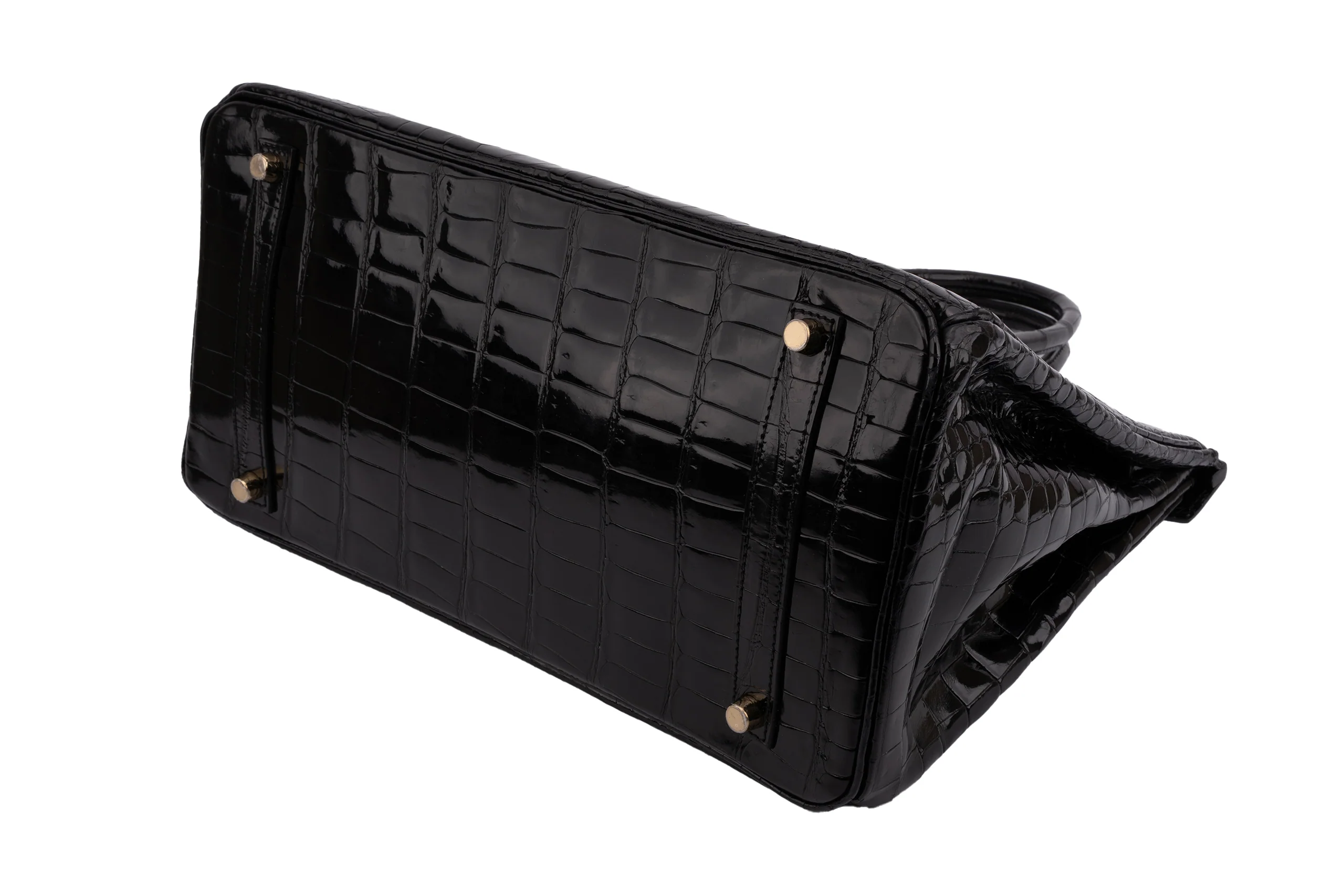 Hermès Birkin 35 	Exotic	Lisse Porosus	Noir	GHW - Image 12