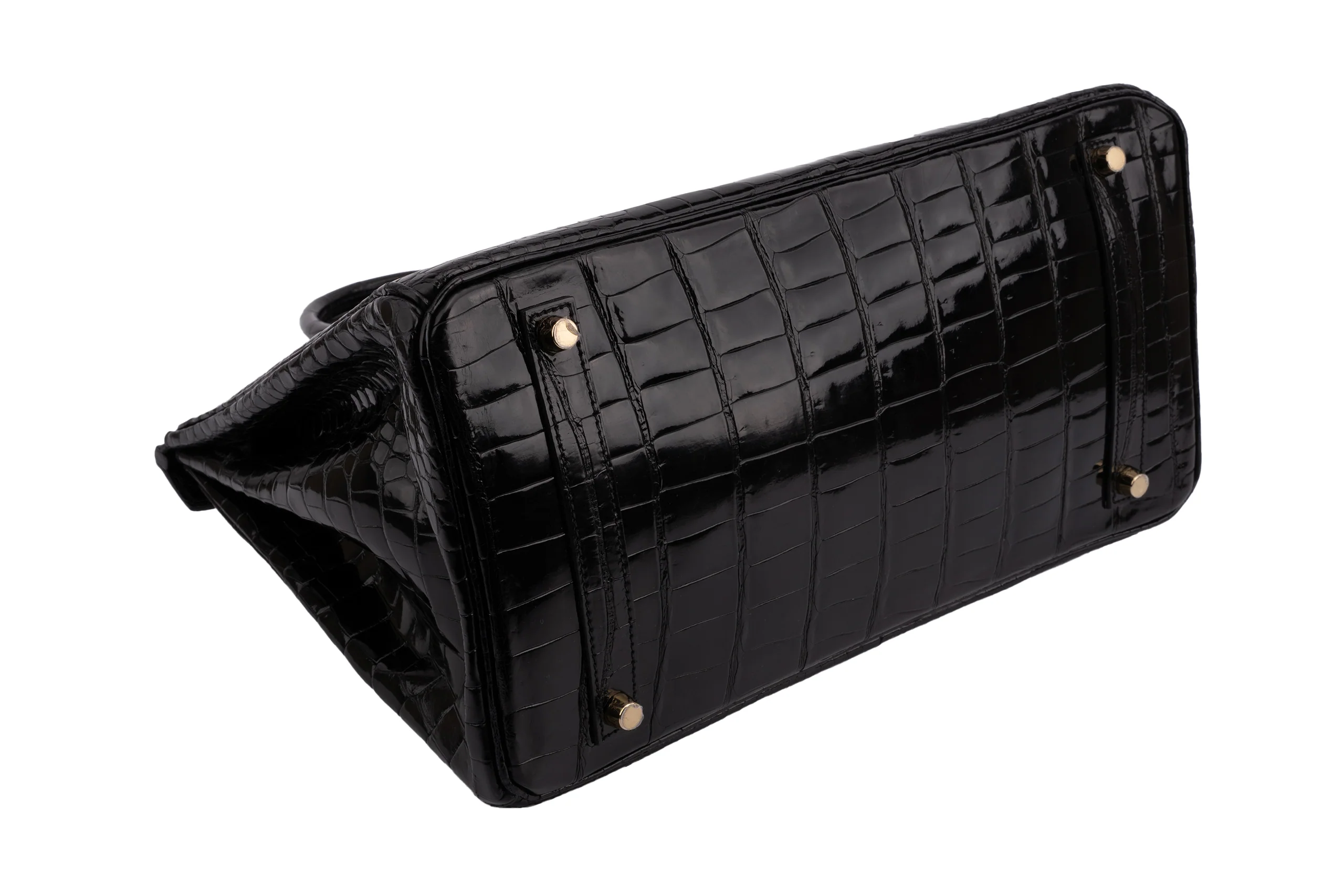 Hermès Birkin 35 	Exotic	Lisse Porosus	Noir	GHW - Image 13