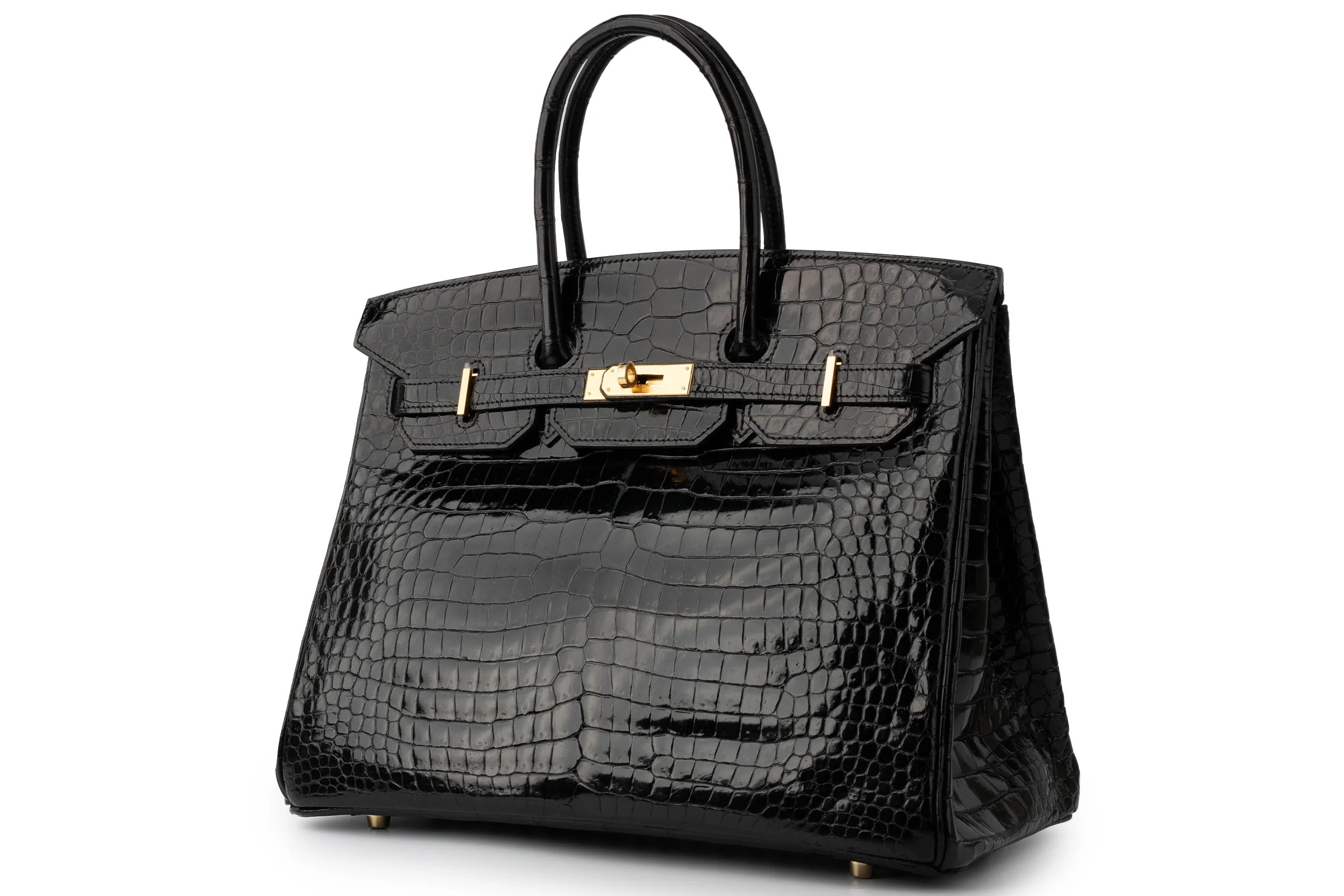 Hermès Birkin 35 	Exotic	Lisse Porosus	Noir	GHW - Image 2