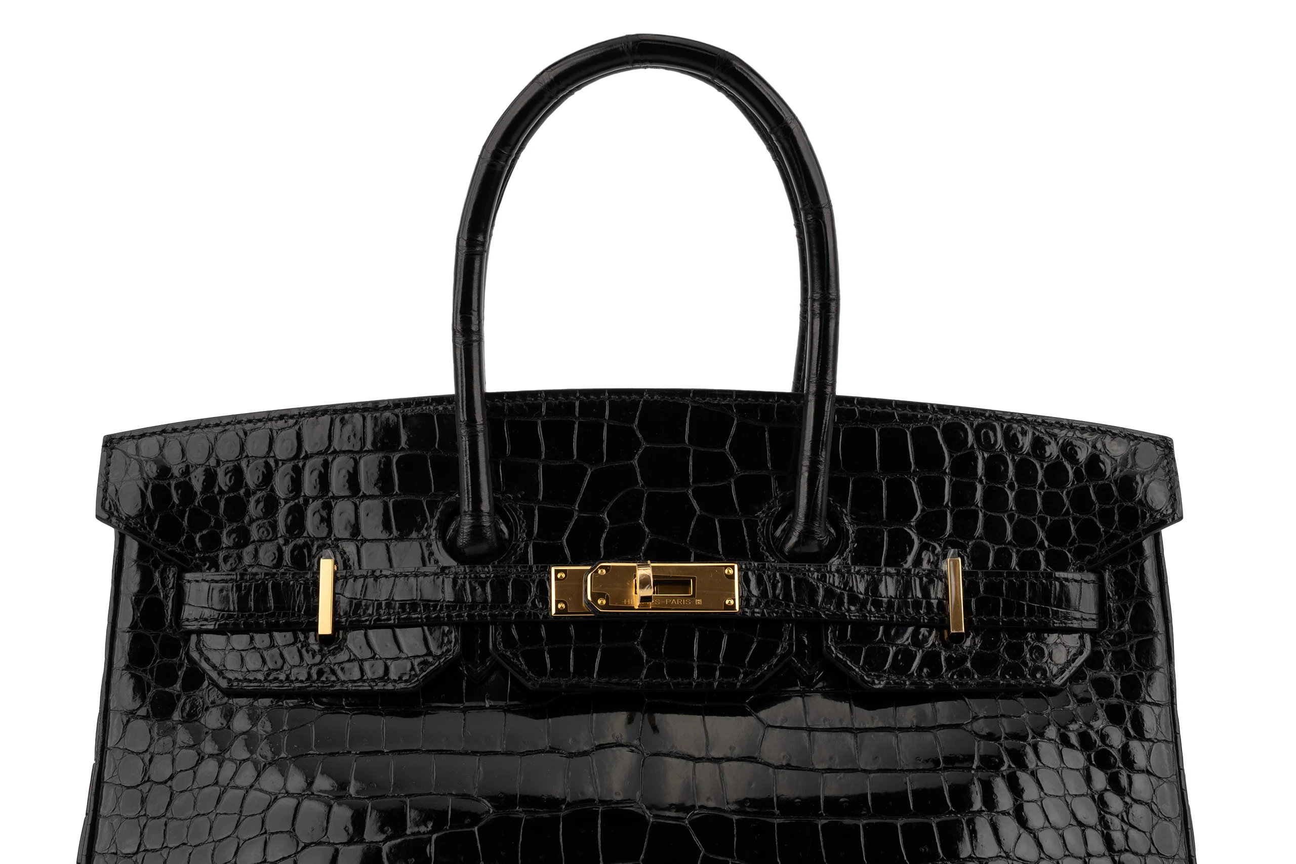 Hermès Birkin 35 	Exotic	Lisse Porosus	Noir	GHW - Image 7