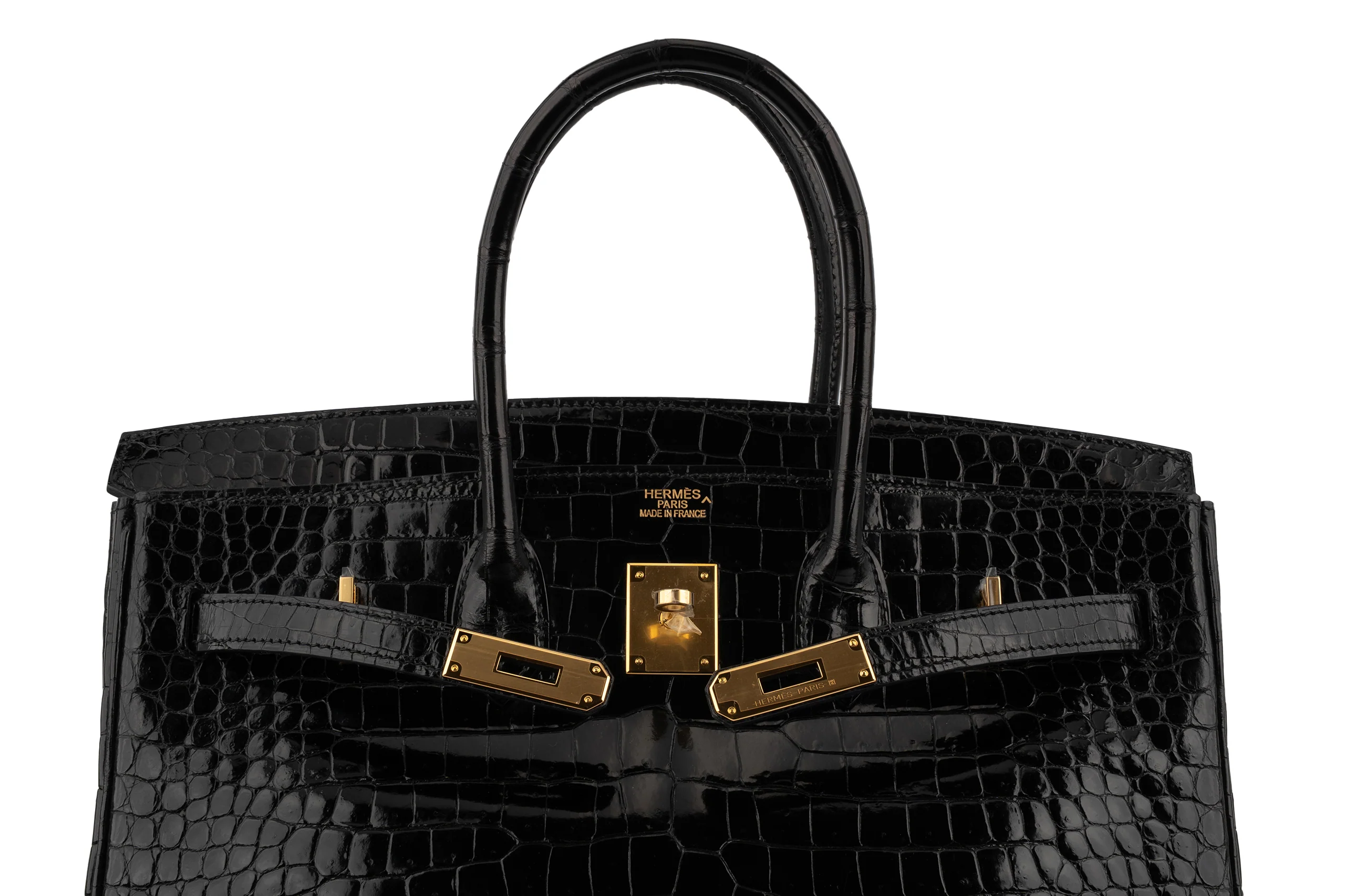 Hermès Birkin 35 	Exotic	Lisse Porosus	Noir	GHW - Image 8