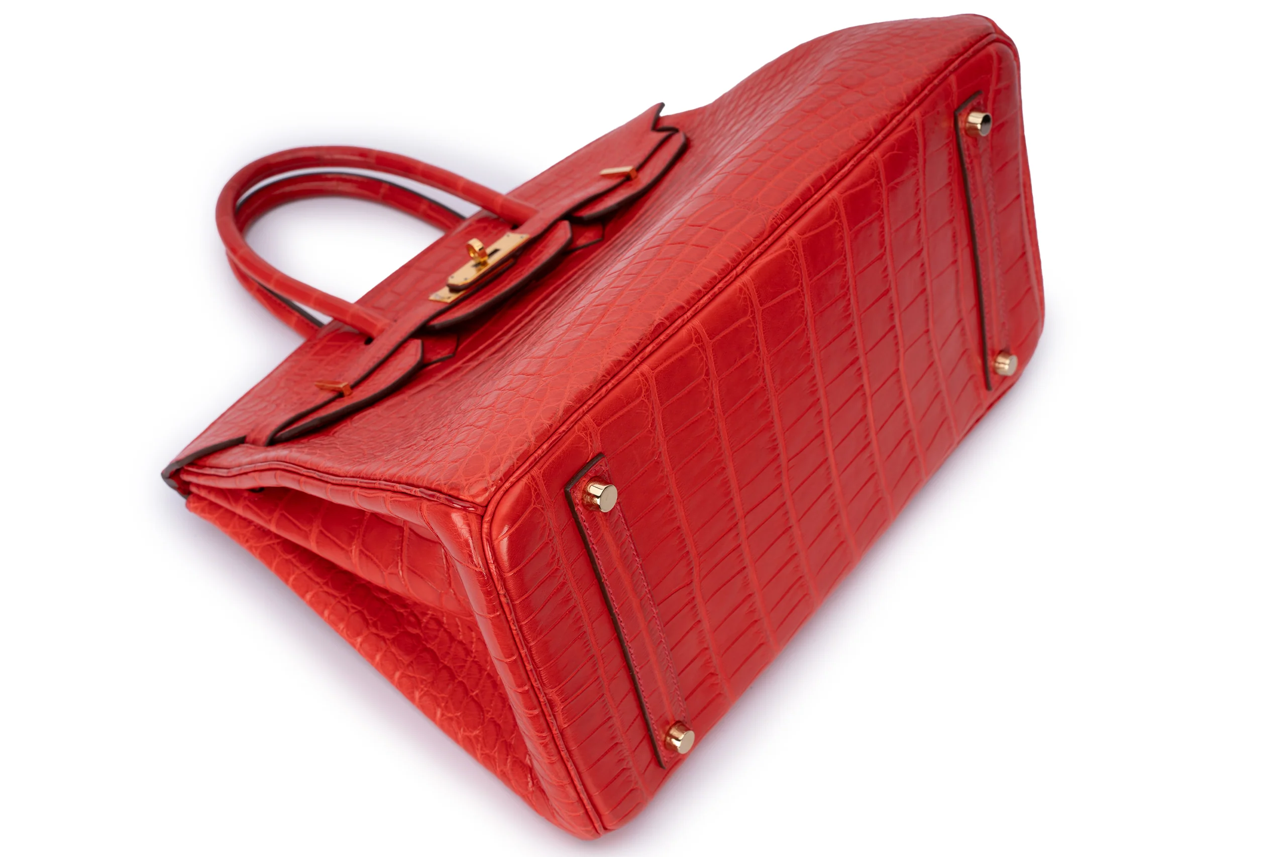 Hermès Birkin 35 Exotic Matte Alligator Geranium GHW - Image 12