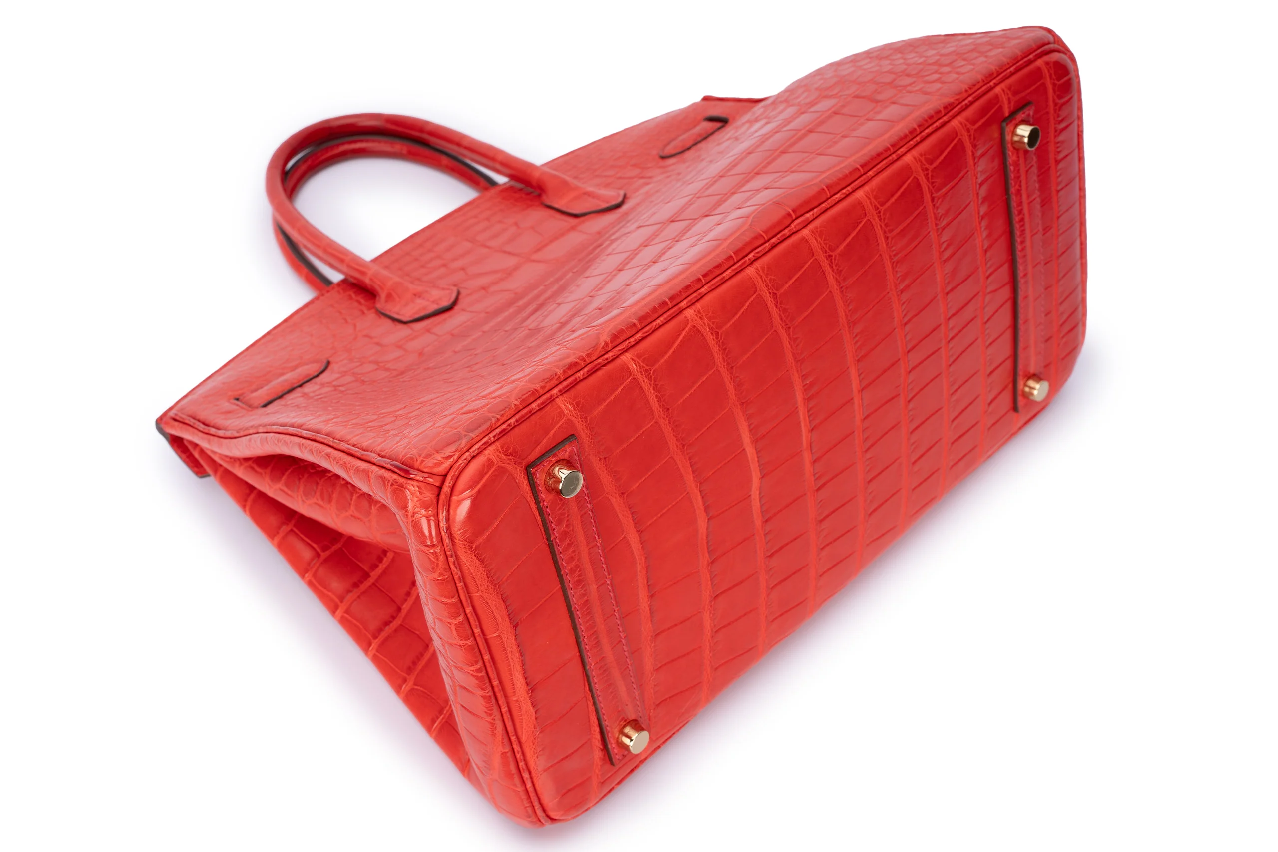 Hermès Birkin 35 Exotic Matte Alligator Geranium GHW - Image 14