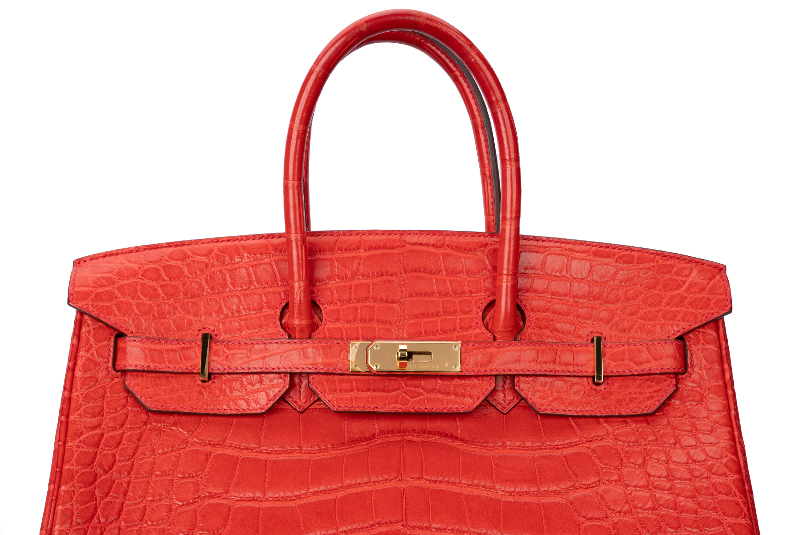 Hermès Birkin 35 Exotic Matte Alligator Geranium GHW - Image 7