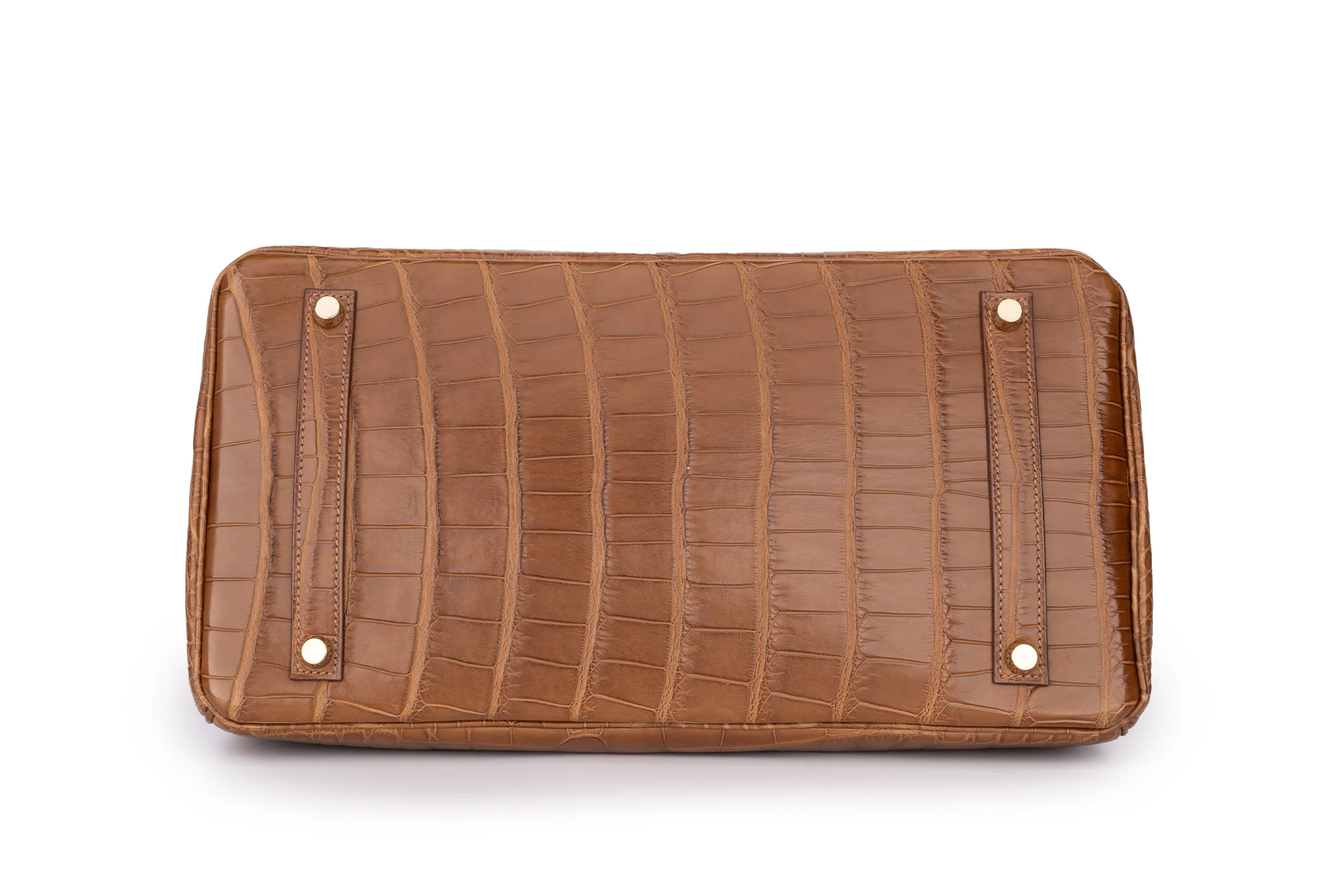 Hermès Birkin 35 Exotic Matte Alligator Gold/Alezan GHW - Image 6