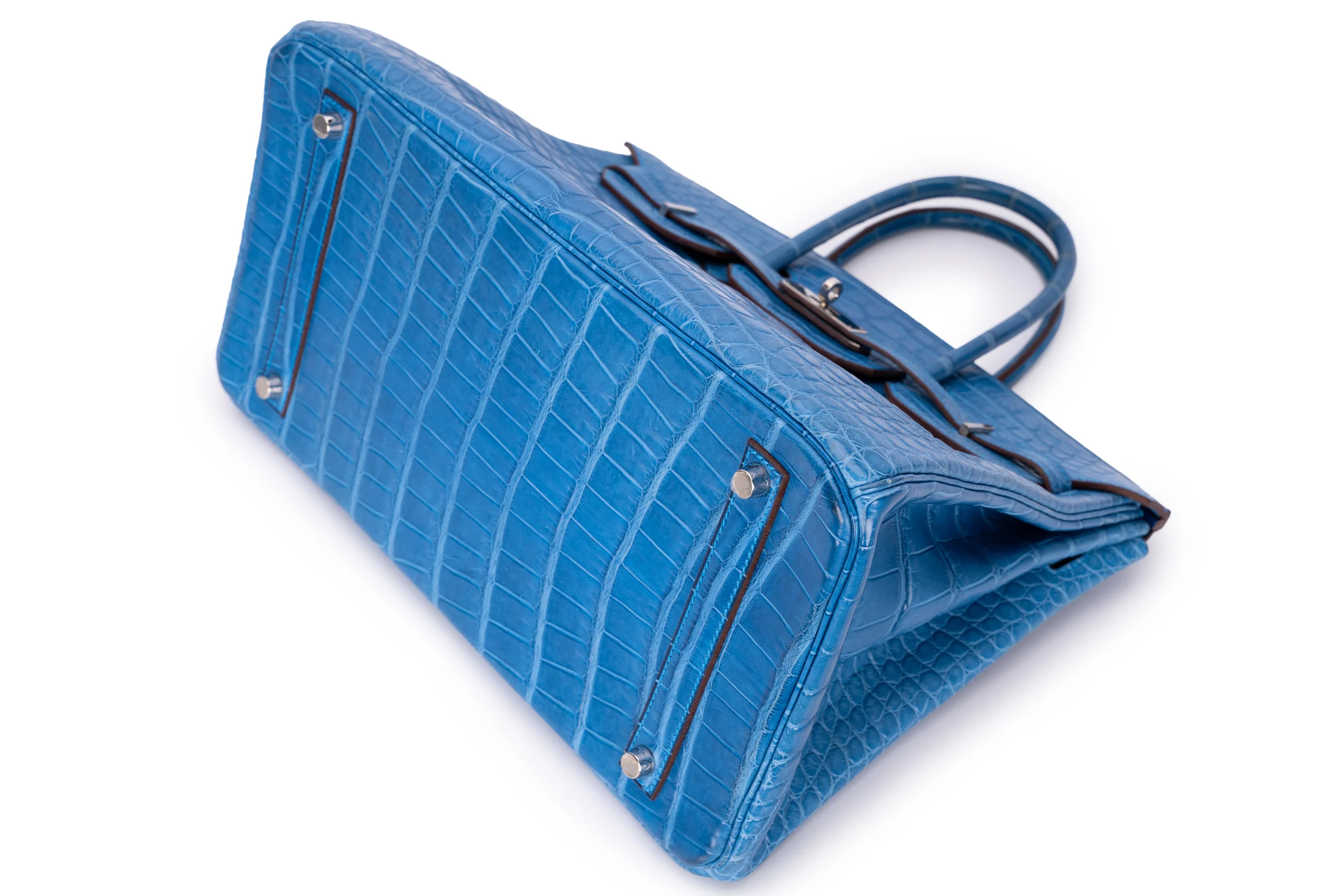 Hermès Birkin 35 Exotic Matte Alligator Mykonos PHW - Image 12