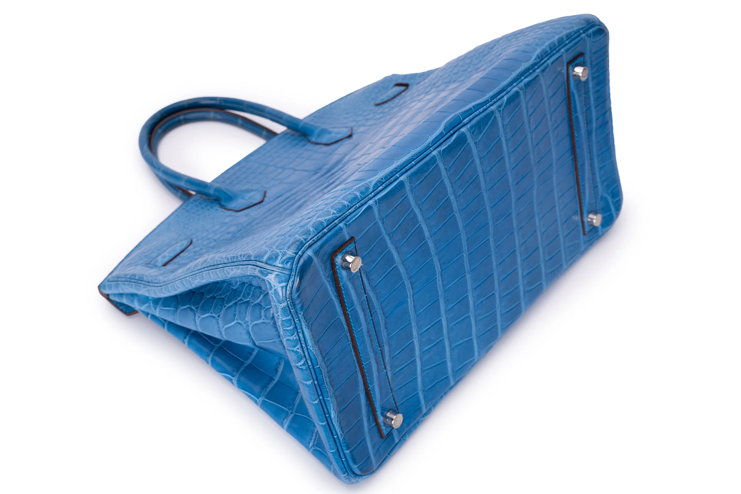 Hermès Birkin 35 Exotic Matte Alligator Mykonos PHW - Image 15
