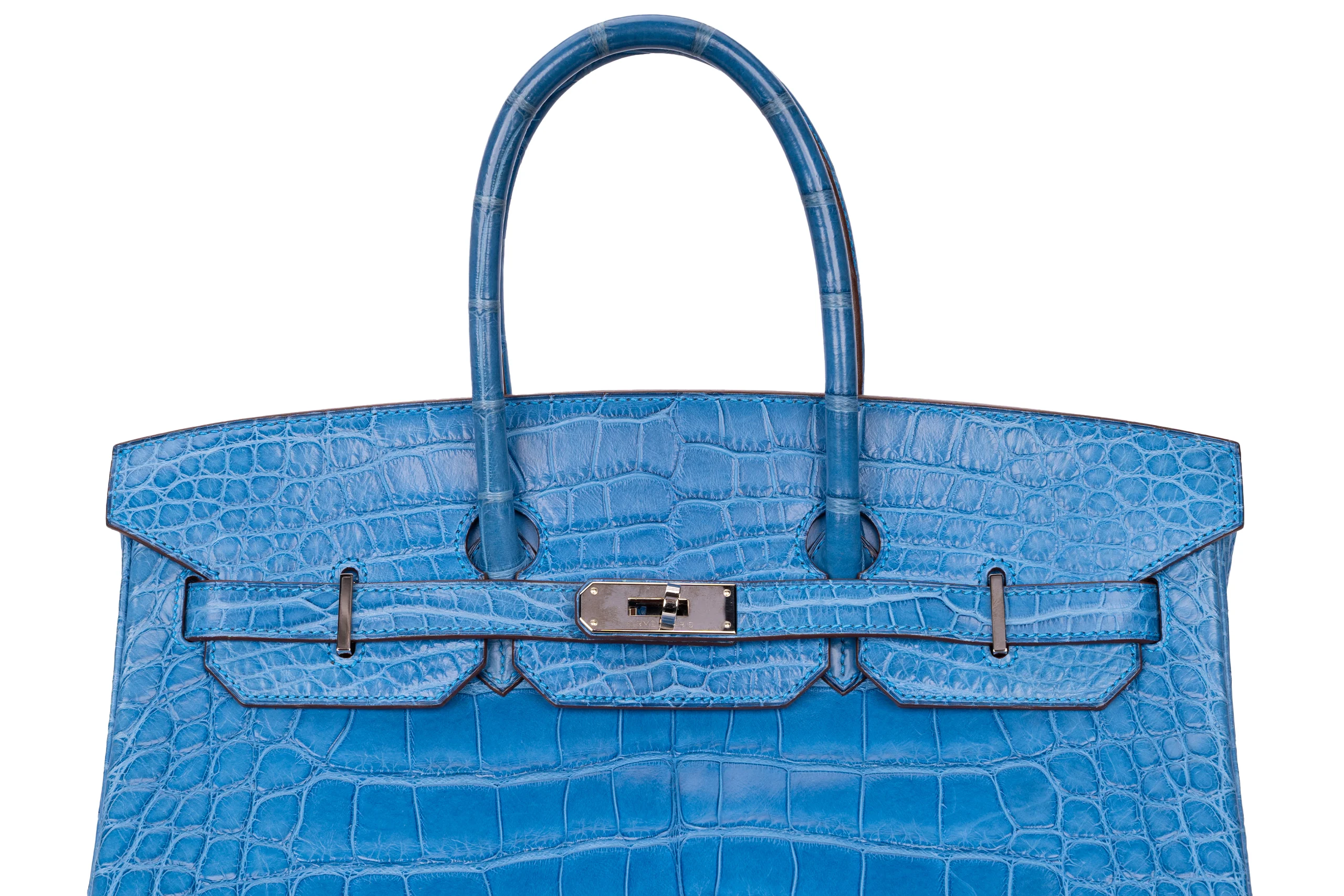 Hermès Birkin 35 Exotic Matte Alligator Mykonos PHW - Image 7