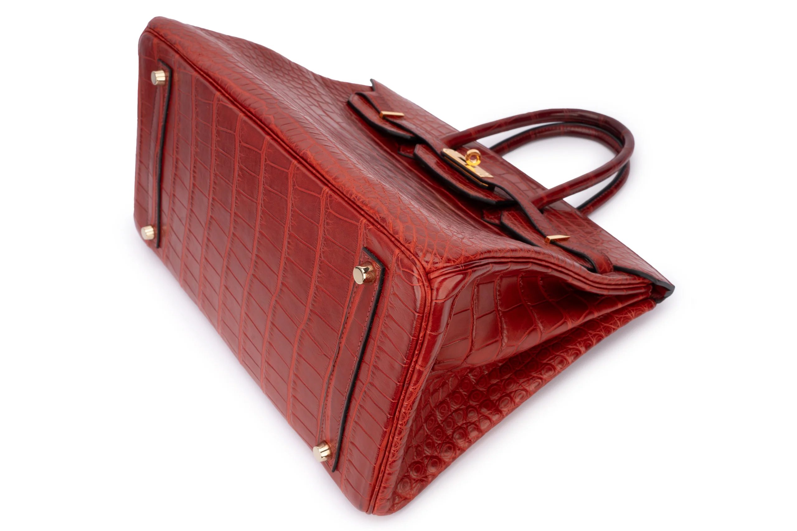 Hermès Birkin 35 Exotic Matte Alligator Rouge GHW - Image 11
