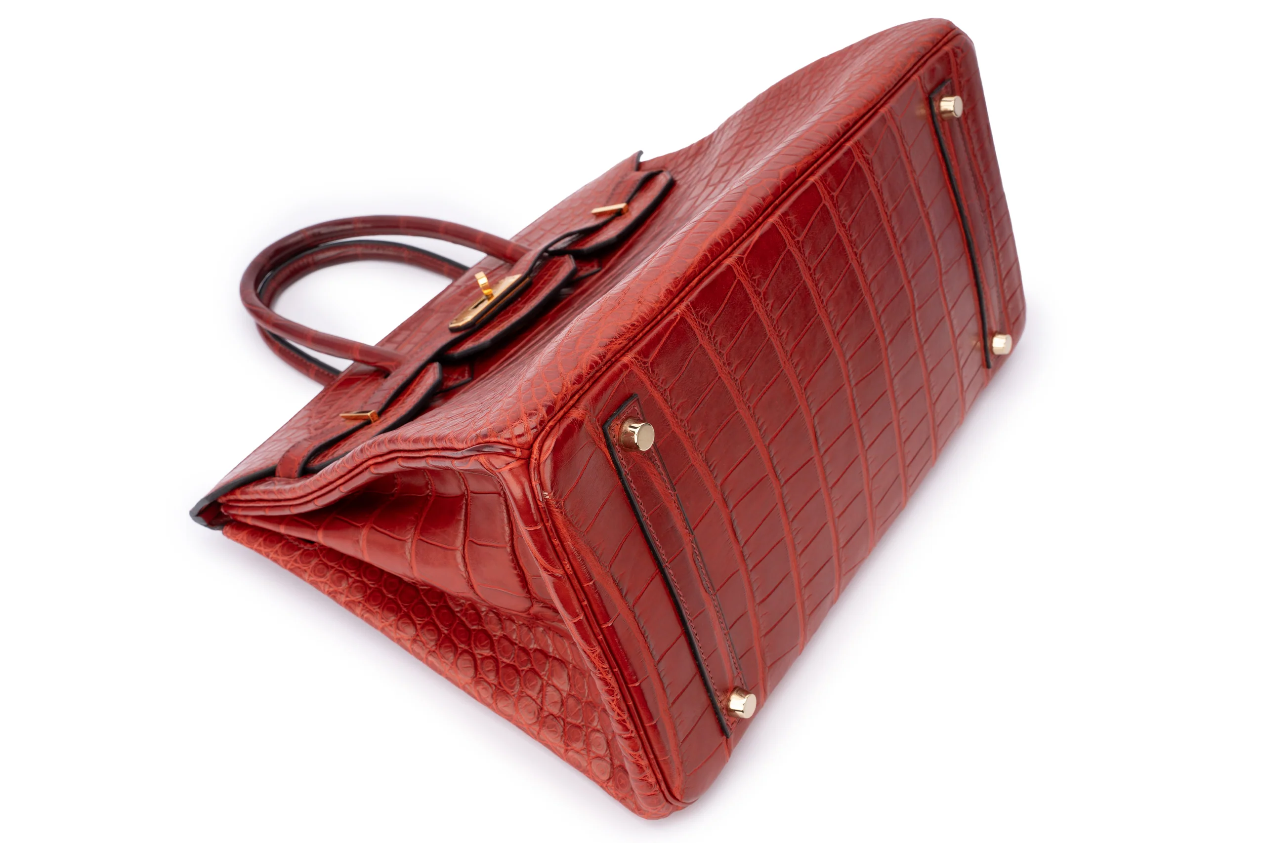 Hermès Birkin 35 Exotic Matte Alligator Rouge GHW - Image 12