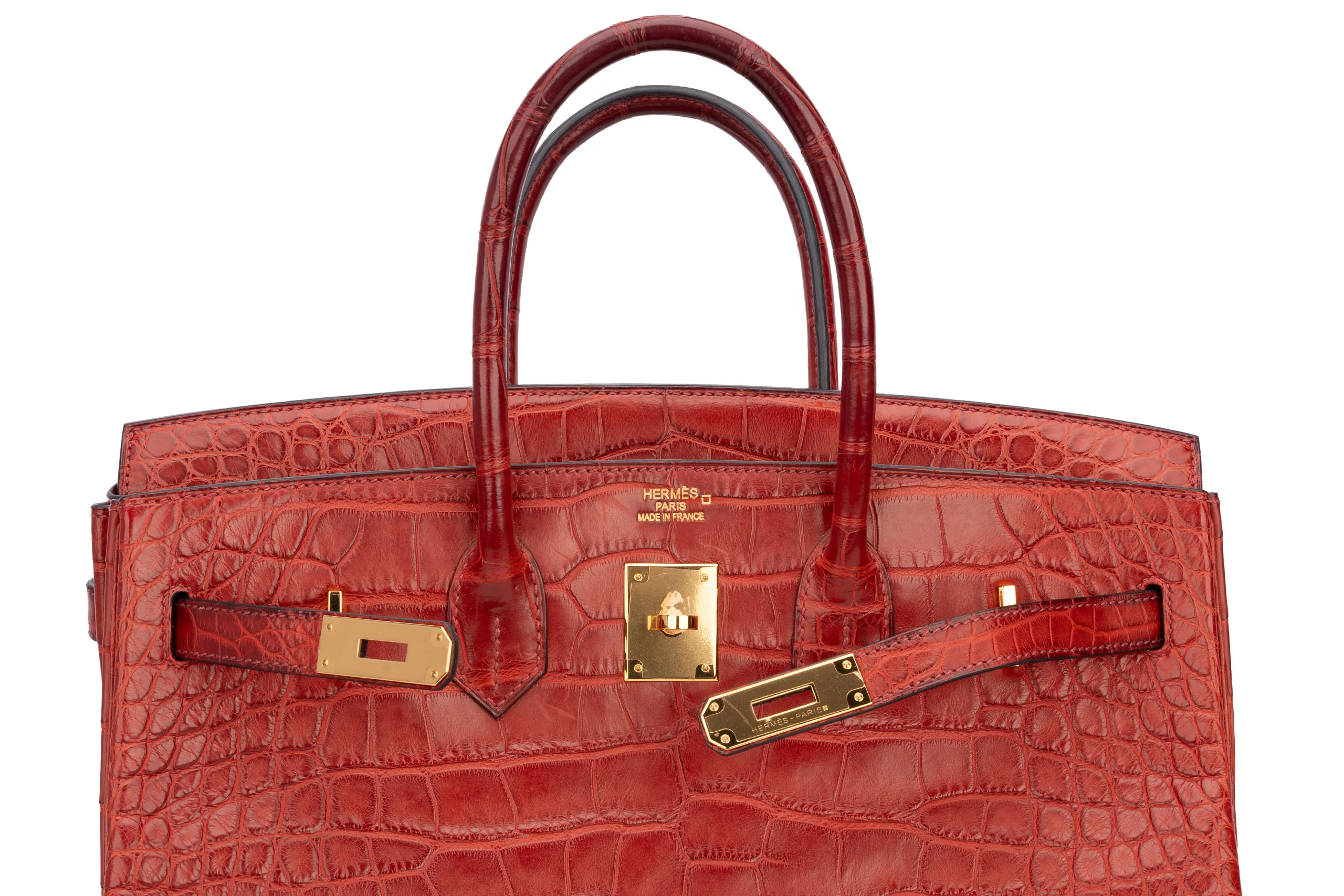 Hermès Birkin 35 Exotic Matte Alligator Rouge GHW - Image 8