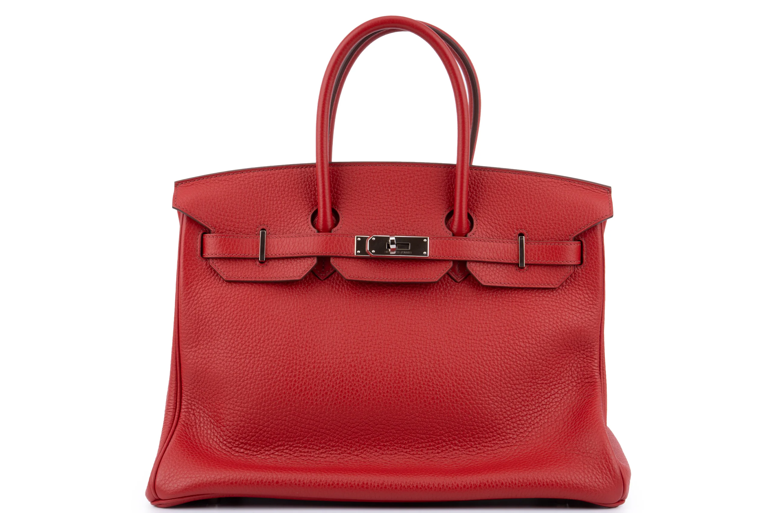 Hermès Birkin 35 	HSS	Clemence	Rouge Casaque	PHW