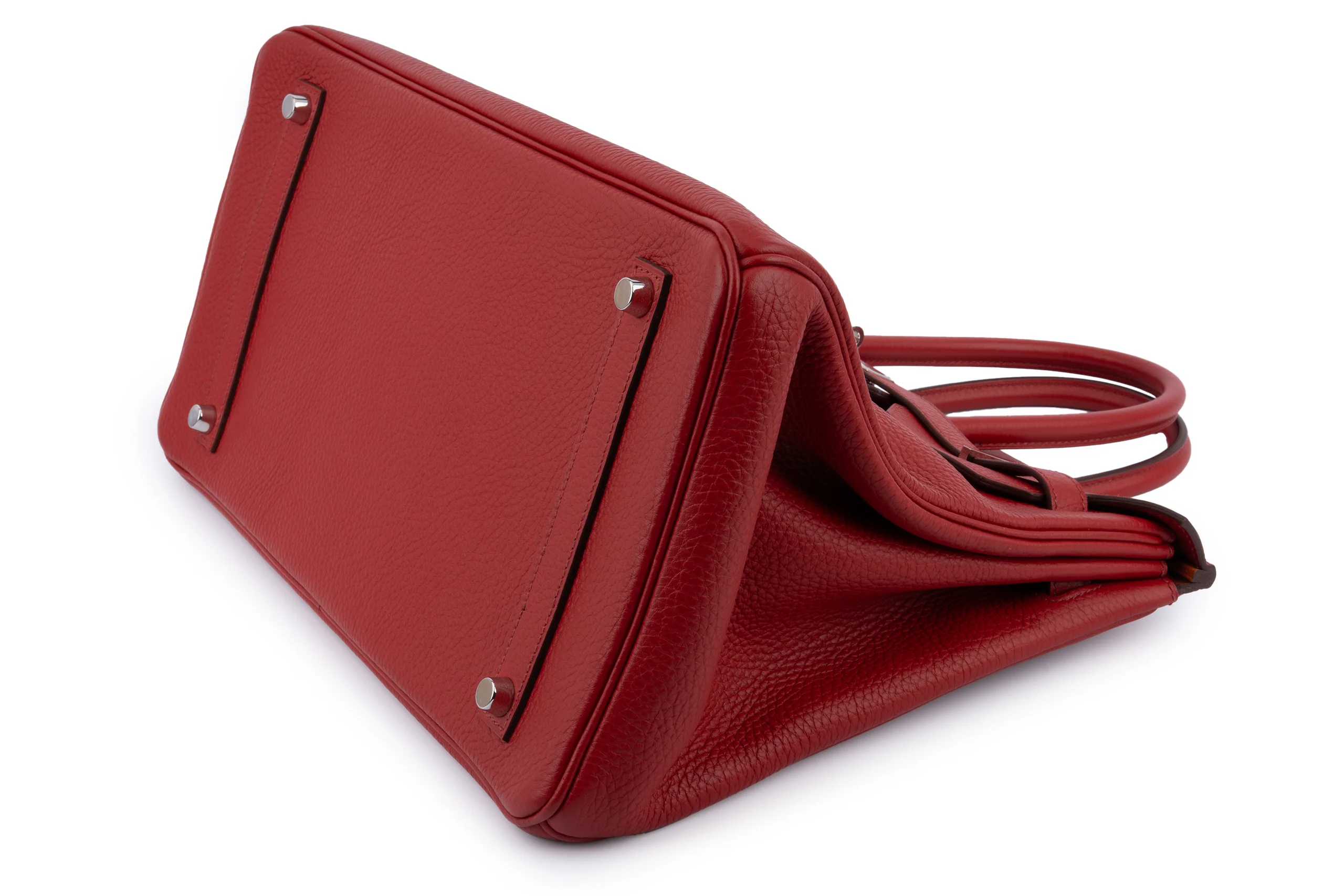 Hermès Birkin 35 	HSS	Clemence	Rouge Casaque	PHW - Image 10