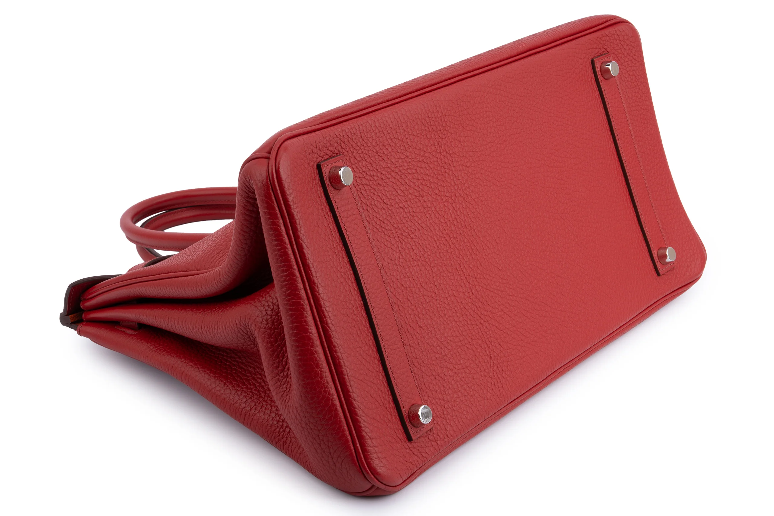 Hermès Birkin 35 	HSS	Clemence	Rouge Casaque	PHW - Image 11
