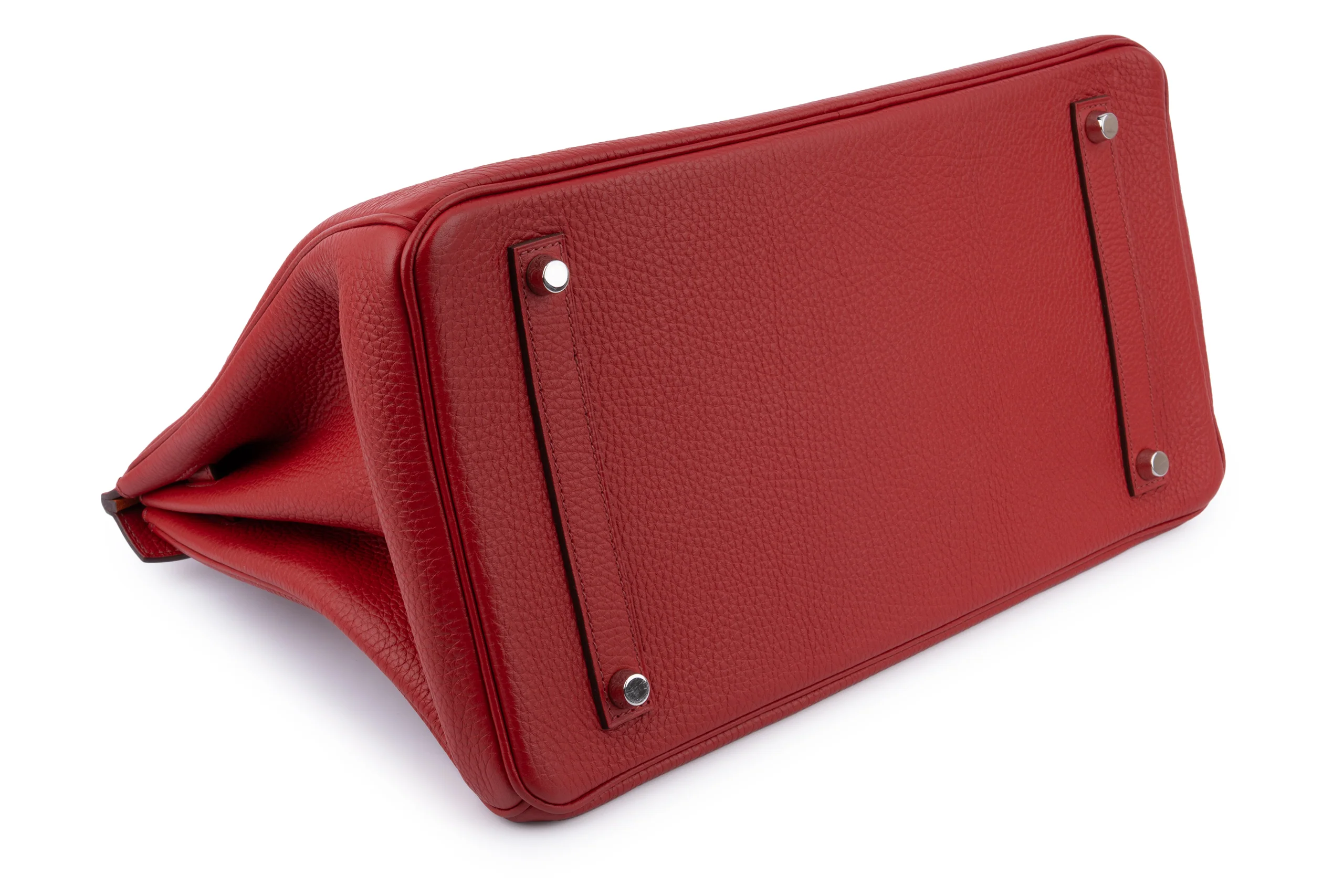 Hermès Birkin 35 	HSS	Clemence	Rouge Casaque	PHW - Image 13