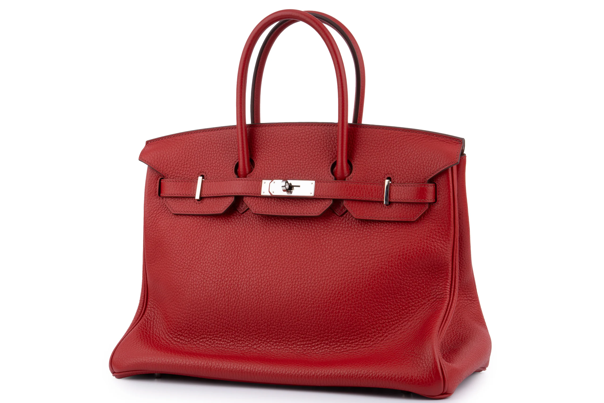 Hermès Birkin 35 	HSS	Clemence	Rouge Casaque	PHW - Image 2