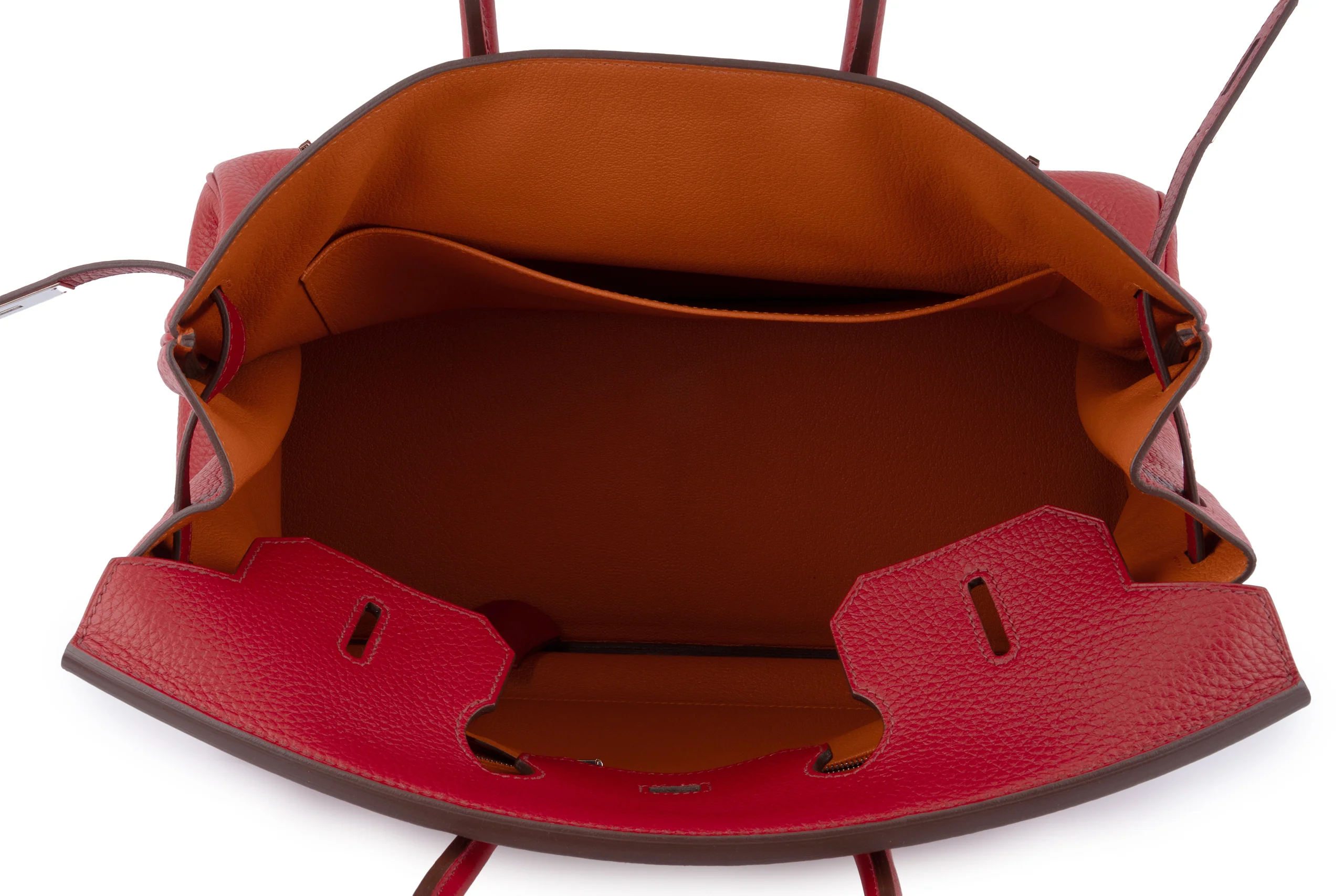 Hermès Birkin 35 	HSS	Clemence	Rouge Casaque	PHW - Image 9