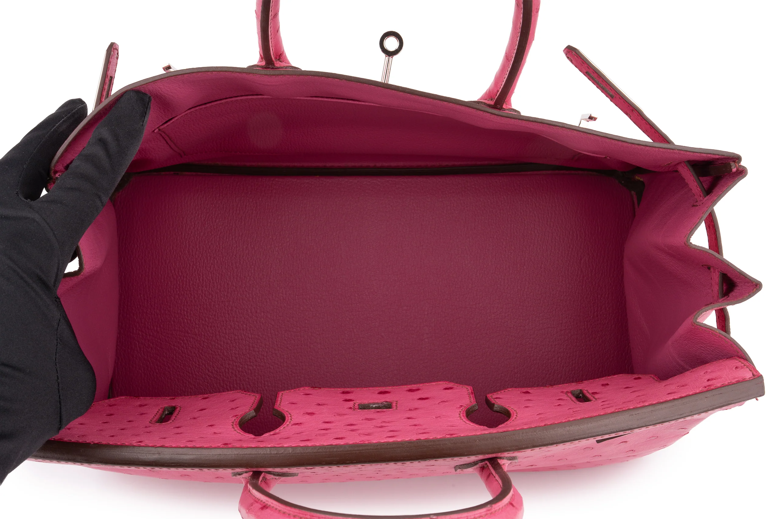 Hermès Birkin 35 		Ostrich	Rose Poure	PHW - Image 10