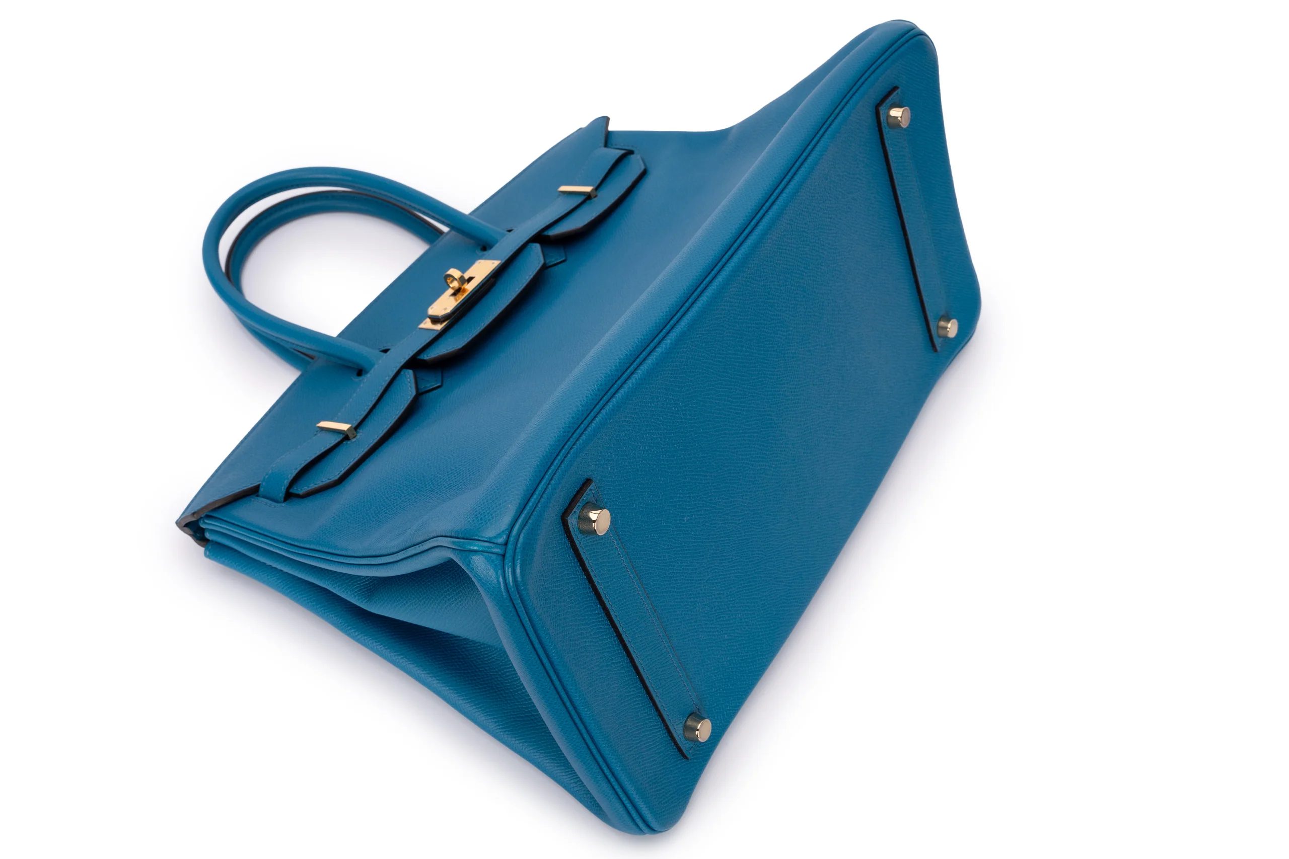 Hermès Birkin 35 Retourne Epsom Blue Izmir GHW - Image 12