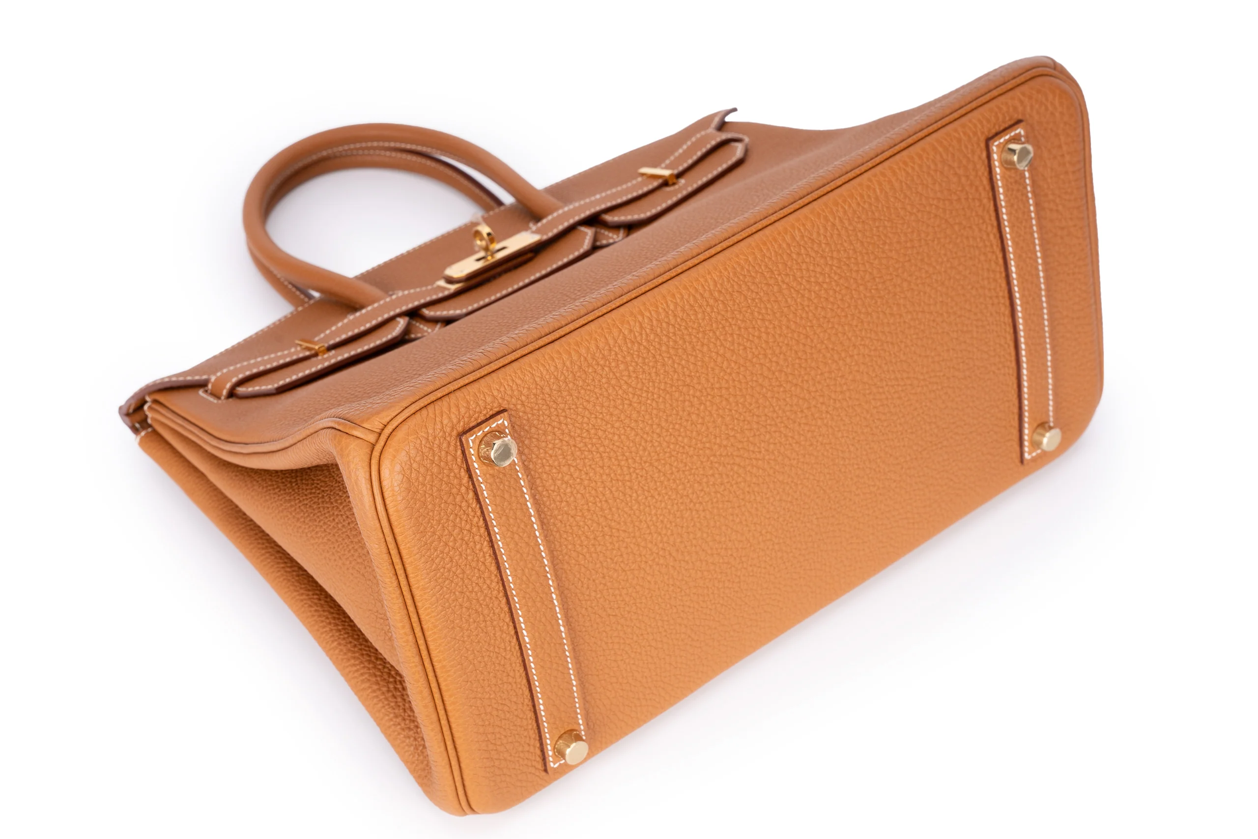 Hermès Birkin 35 Retourne Togo Gold GHW - Image 9