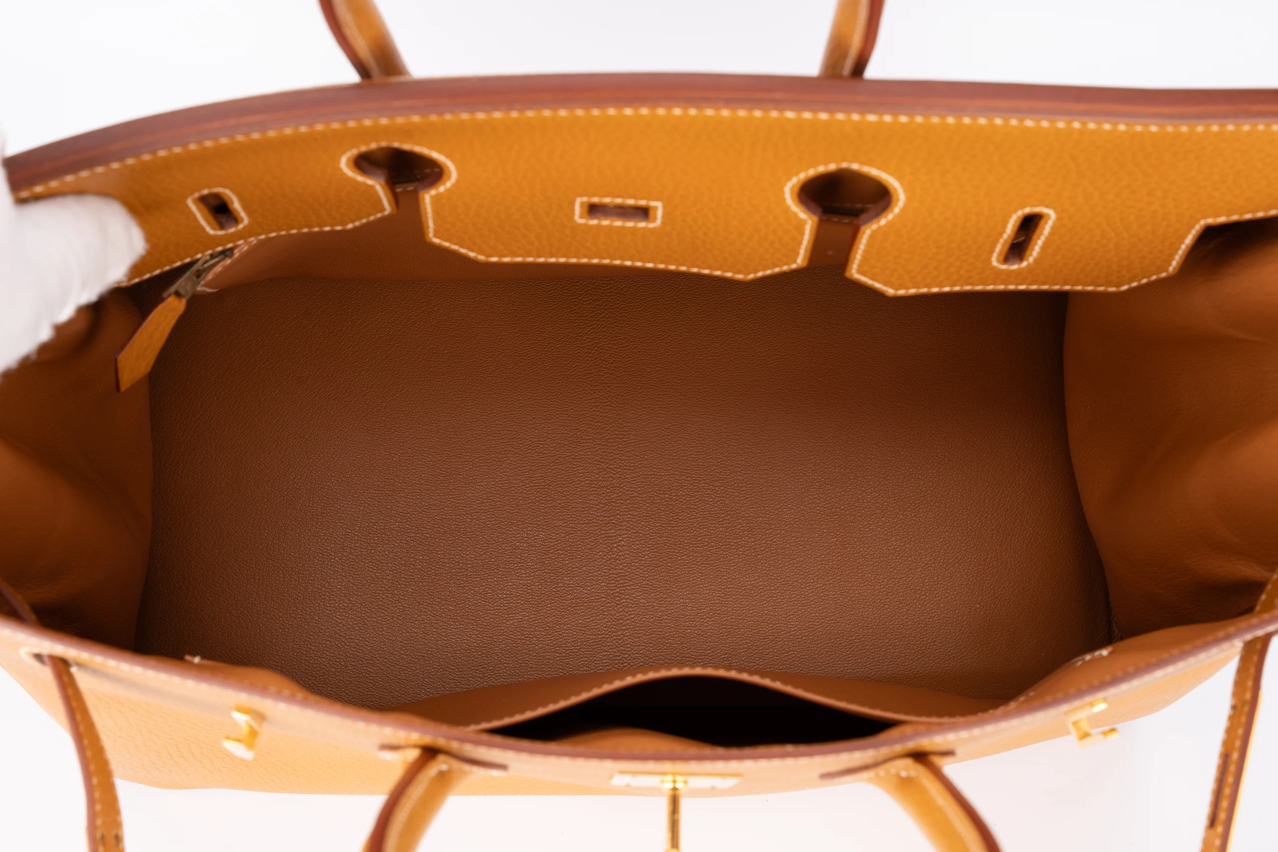Hermès Birkin 35 Retourne Togo Gold GHW - Image 10