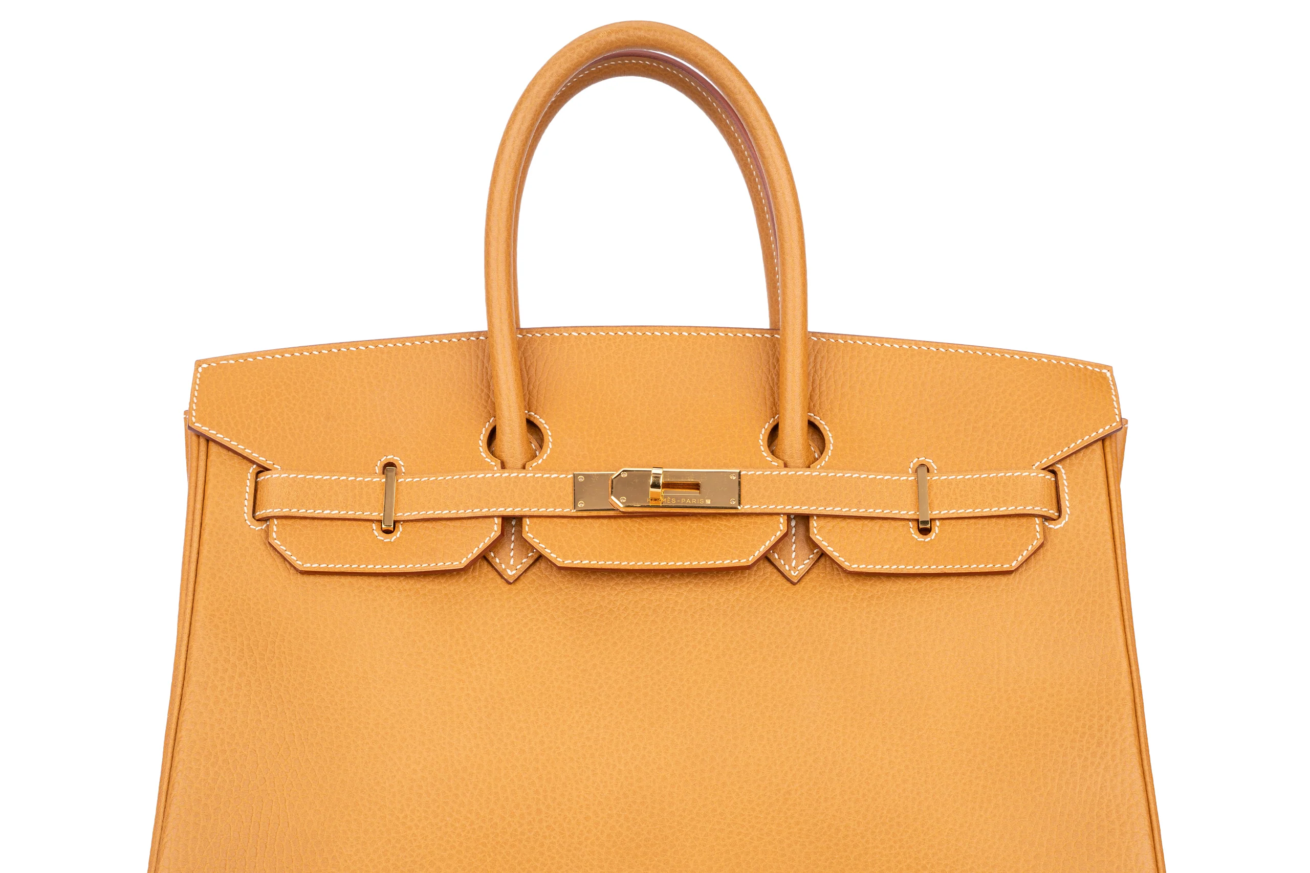 Hermès Birkin 35 Retourne Togo Gold GHW - Image 7
