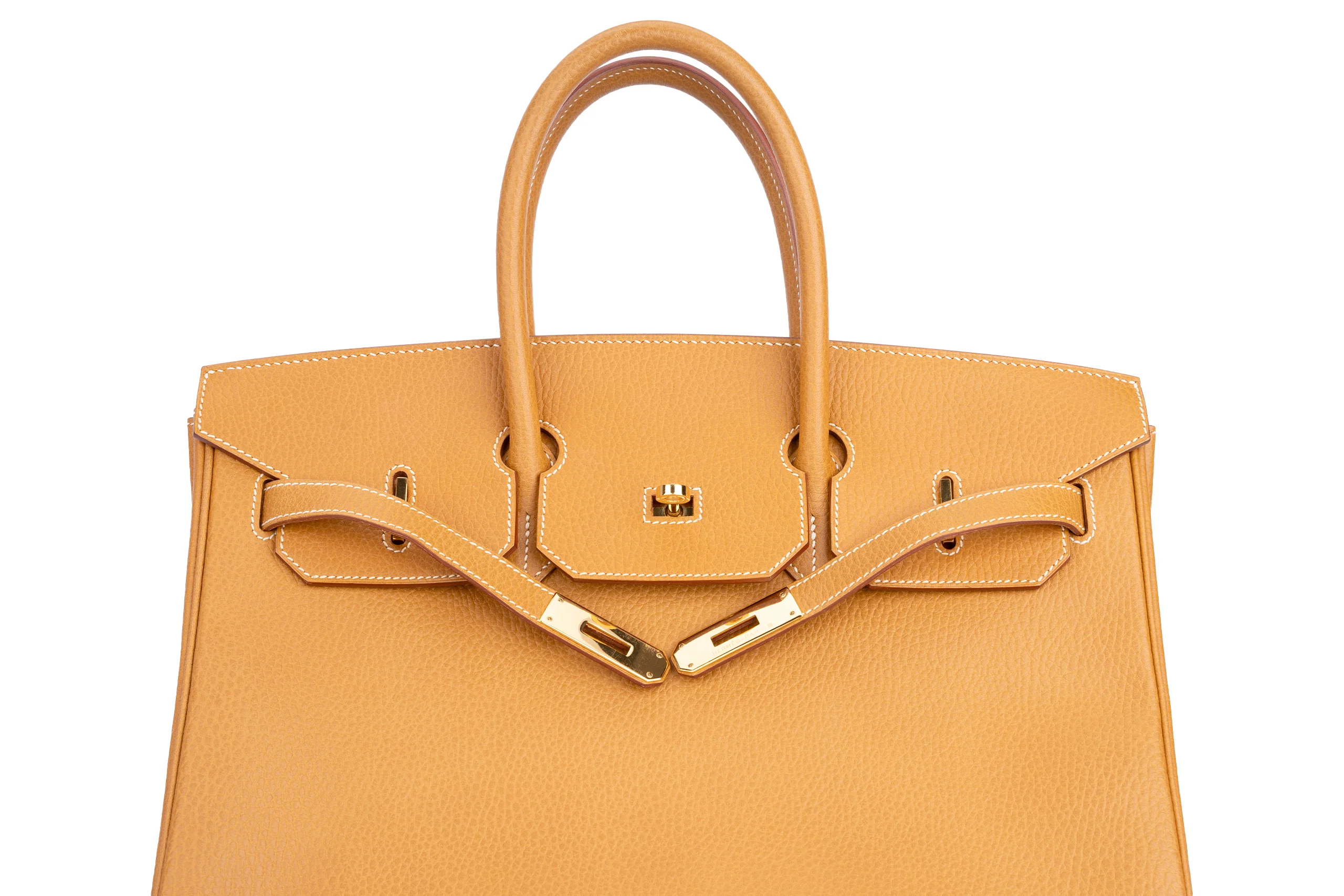 Hermès Birkin 35 Retourne Togo Gold GHW - Image 8