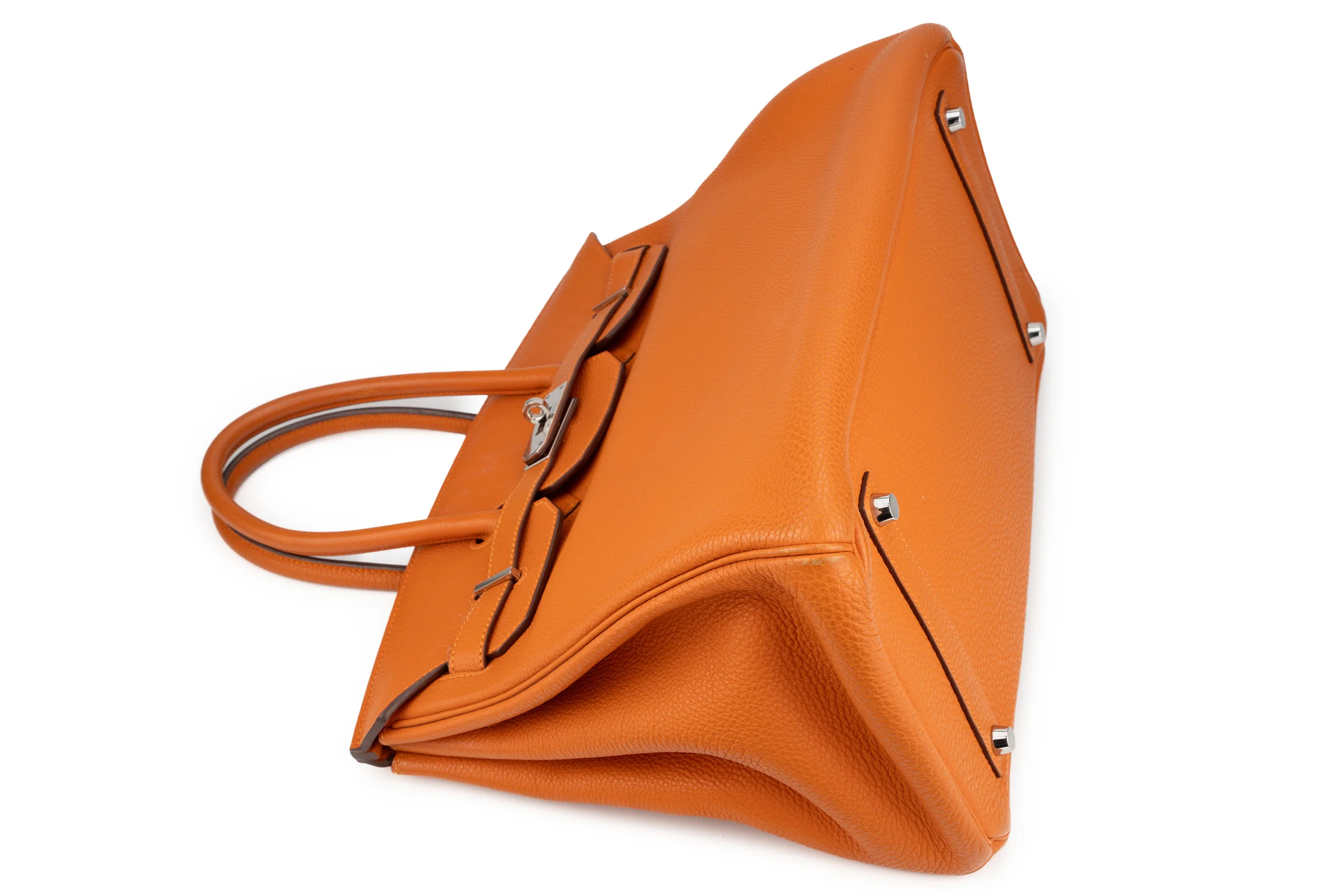 Hermès Birkin 35 Retourne Togo Orange PHW - Image 12