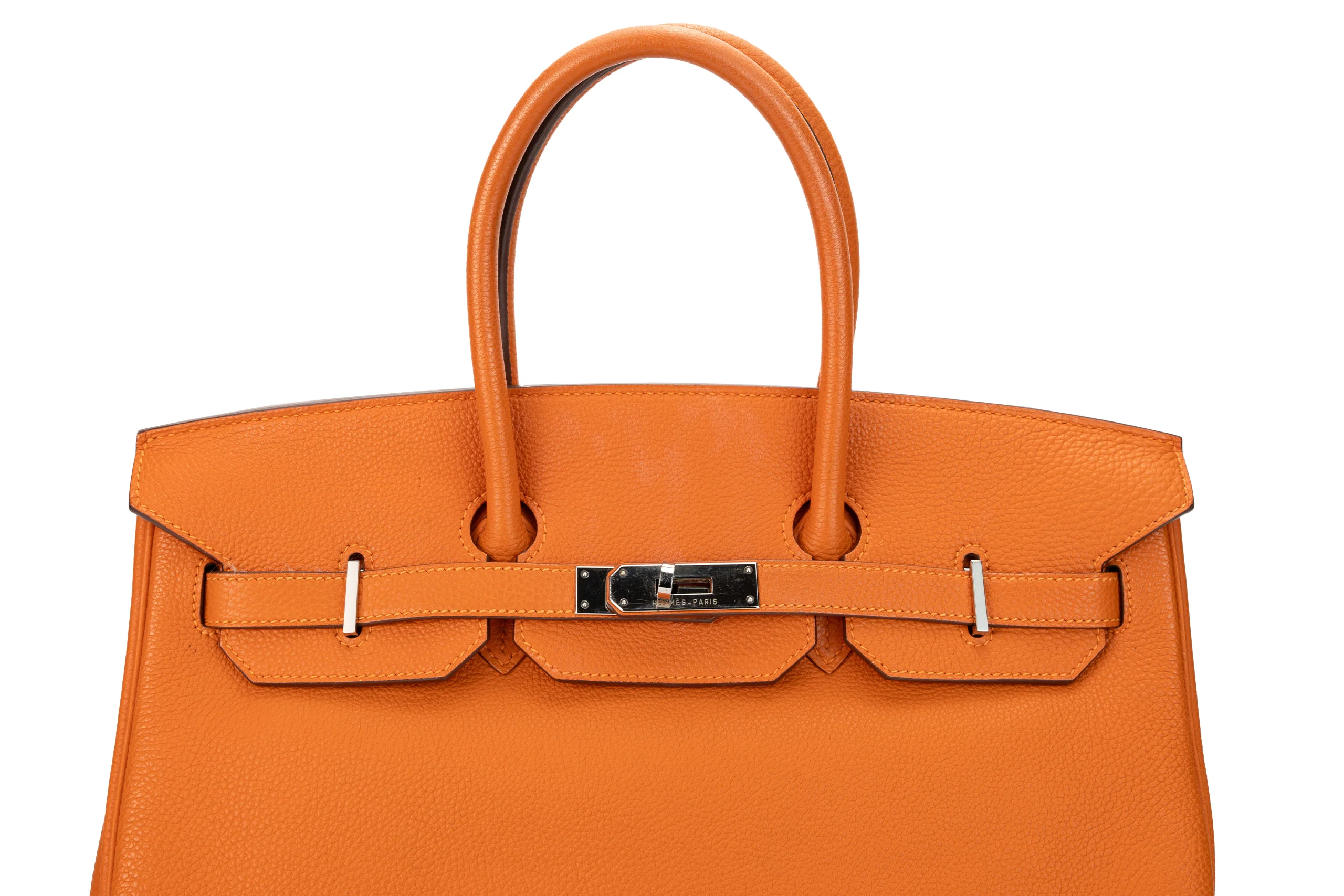 Hermès Birkin 35 Retourne Togo Orange PHW - Image 7