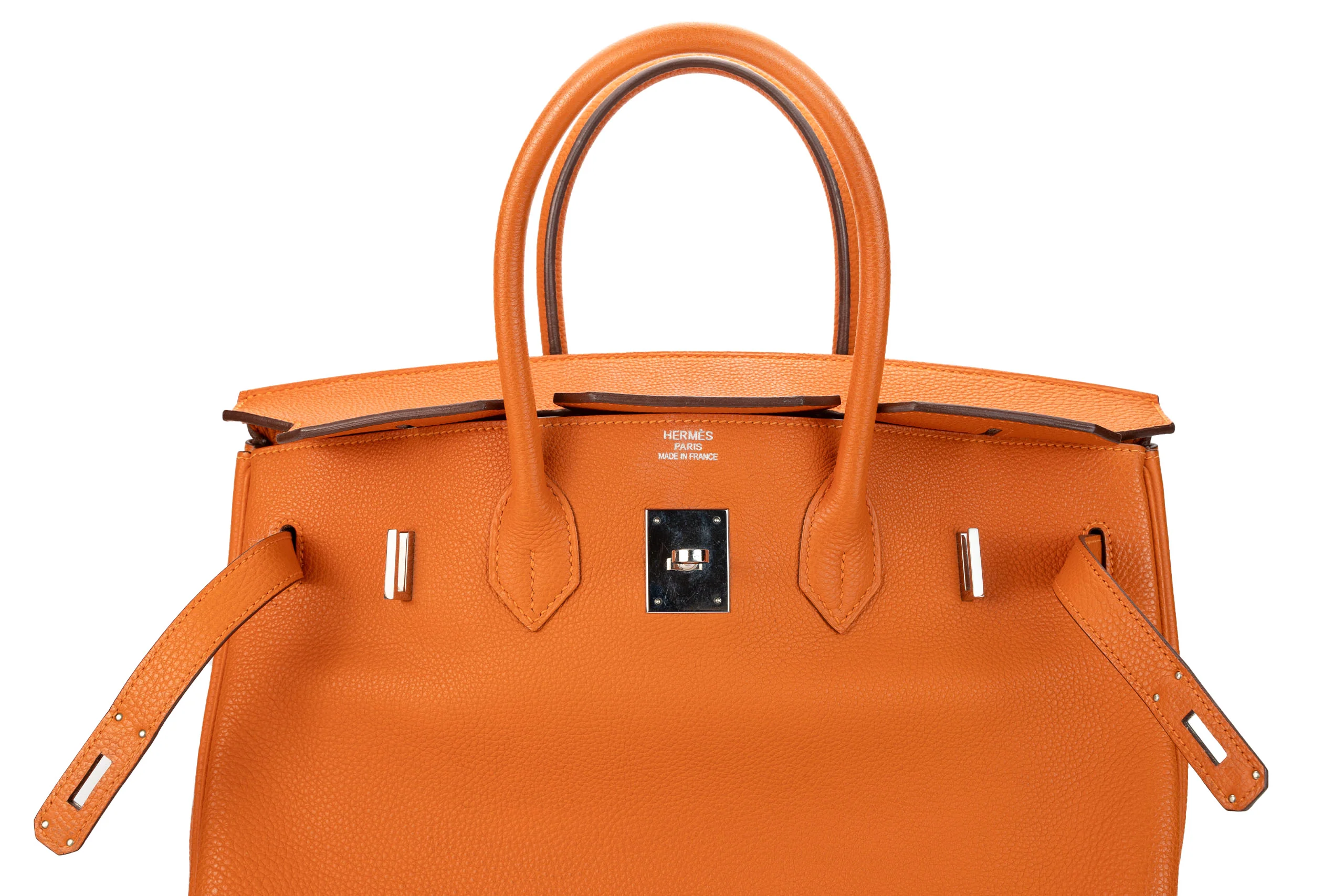 Hermès Birkin 35 Retourne Togo Orange PHW - Image 8