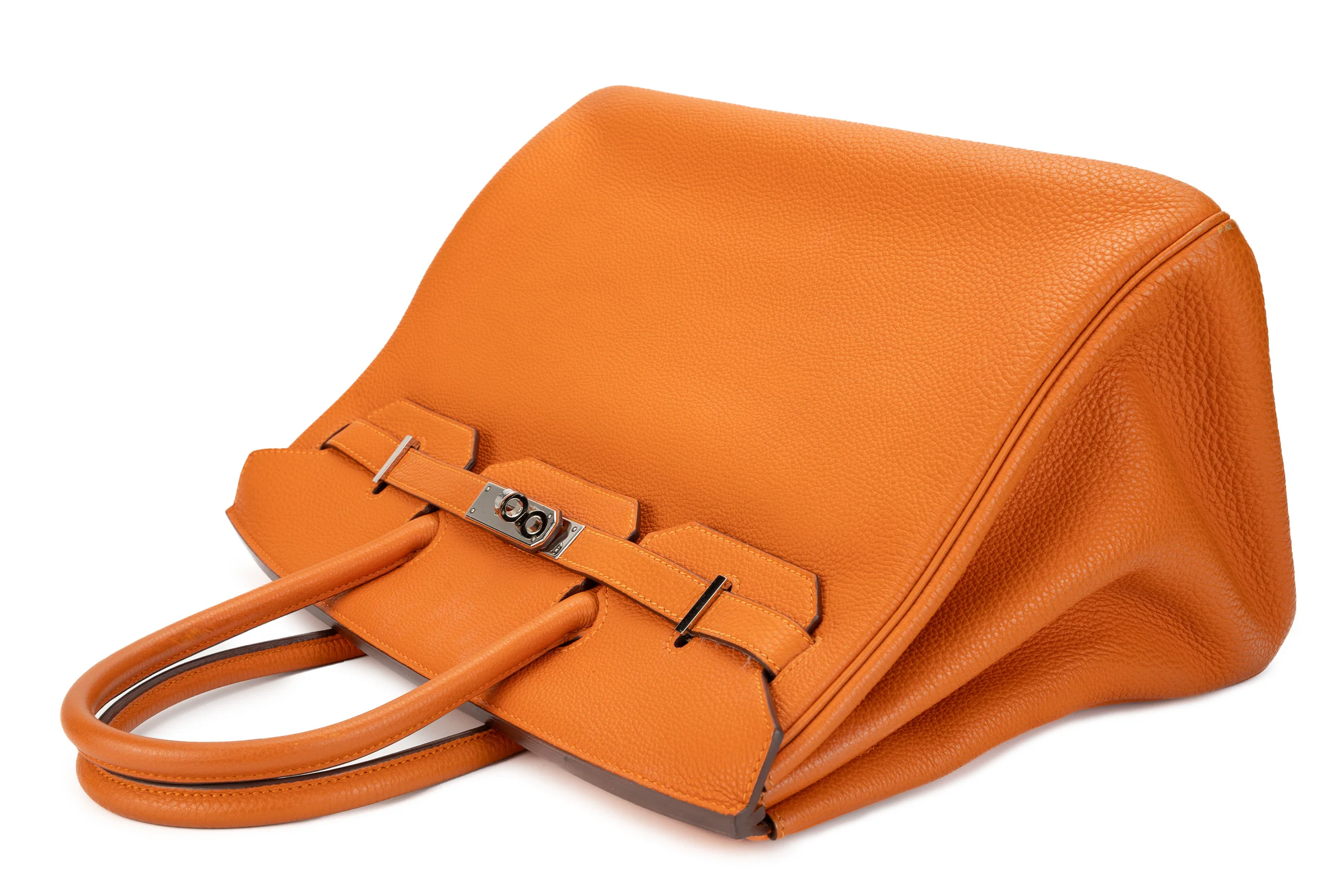 Hermès Birkin 35 Retourne Togo Orange PHW - Image 9