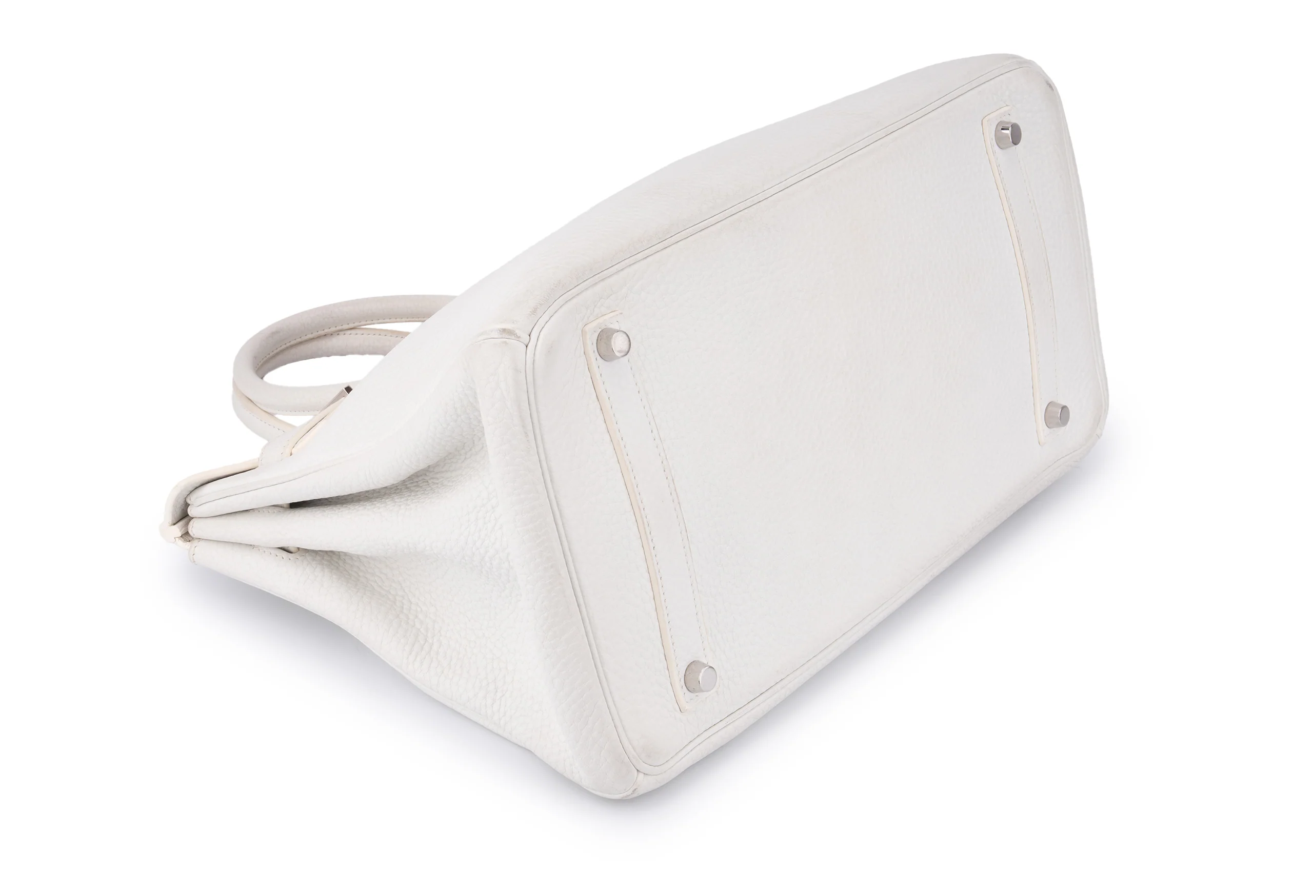 Hermès Birkin 35 Taurillion Clemence New White PHW - Image 11