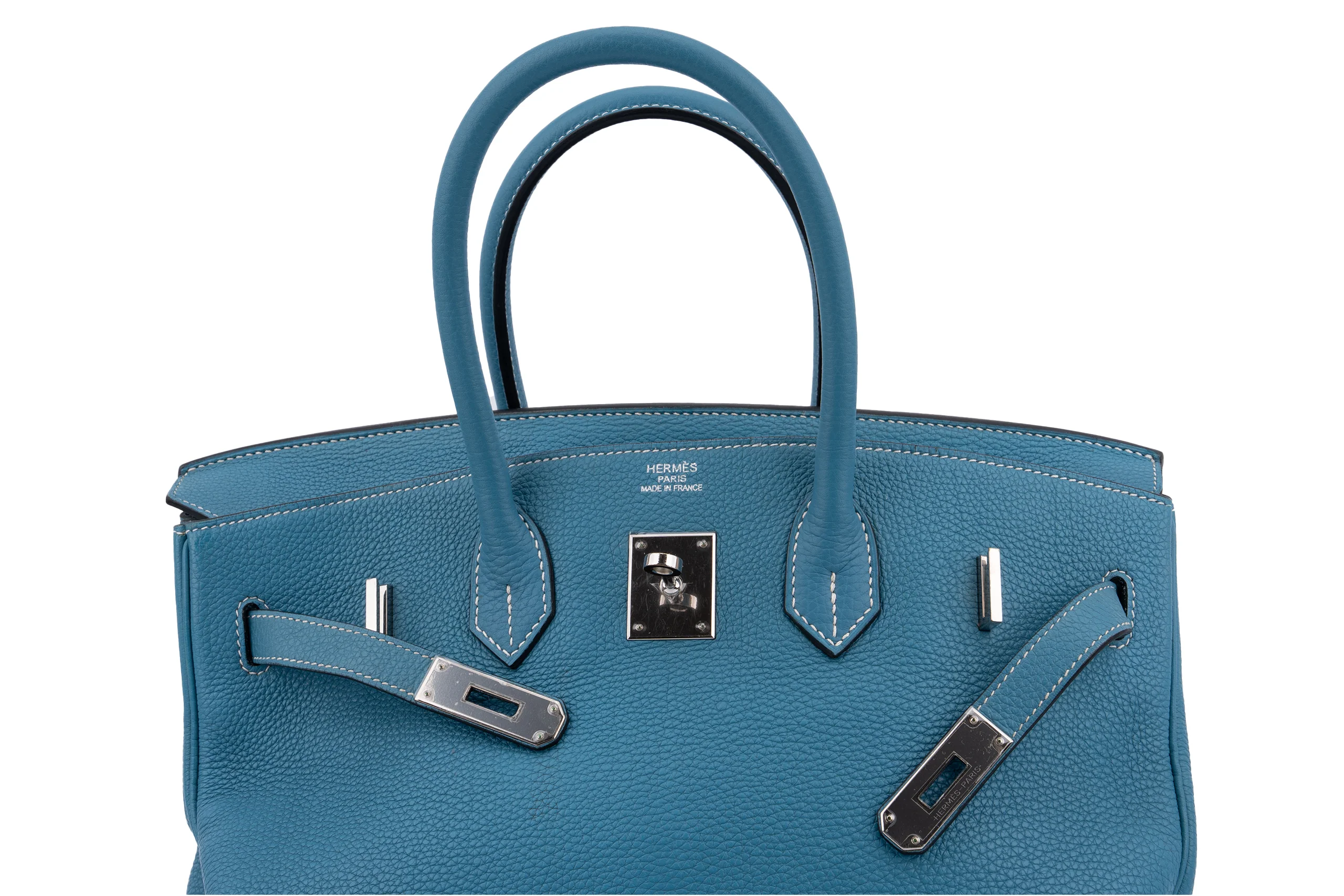 Hermès Birkin 35 		Togo	Blue Jean	PHW - Image 8
